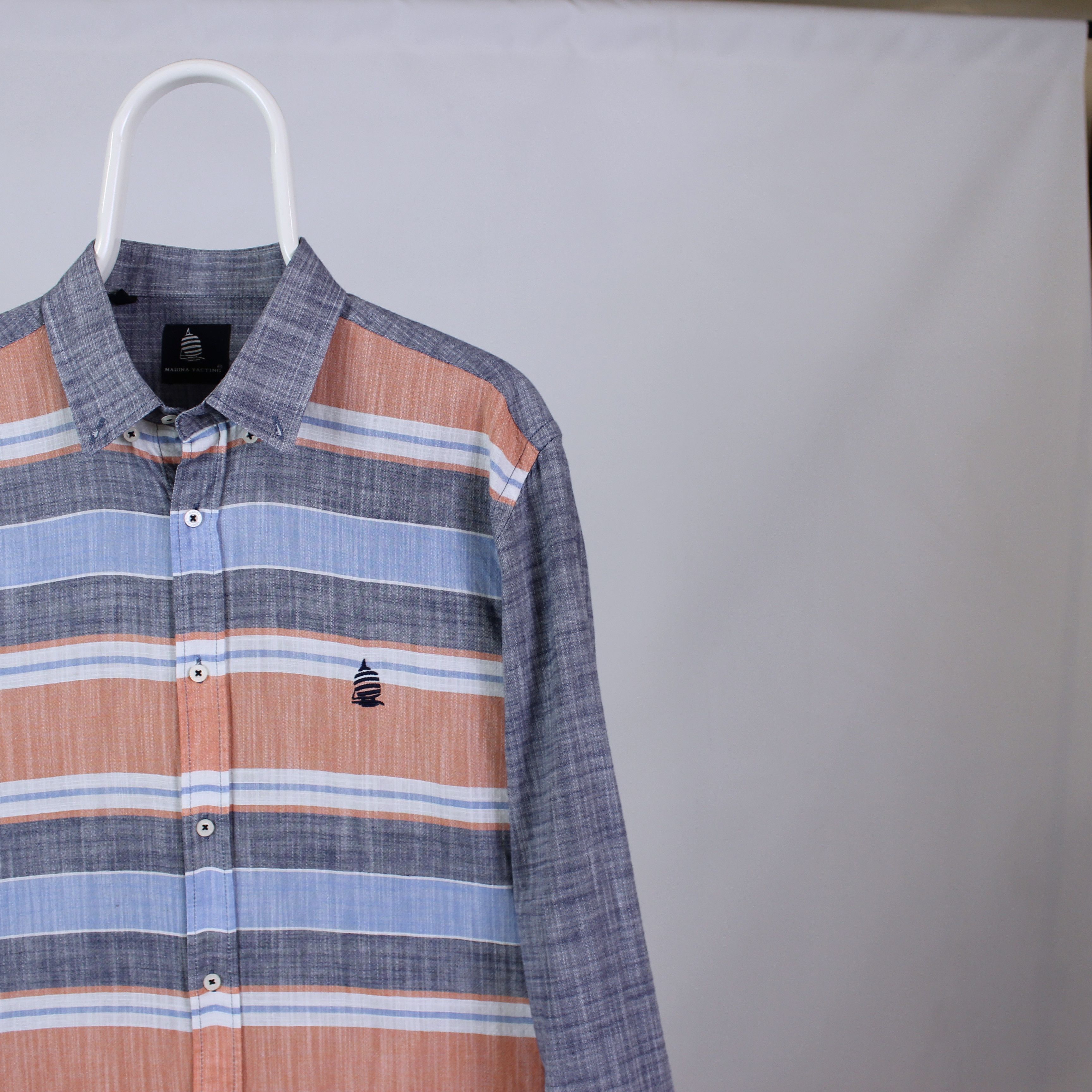 Other marina yachting striped monogram buttons up shirt rarity Size US L / EU 52-54 / 3 - 2 Thumbnail