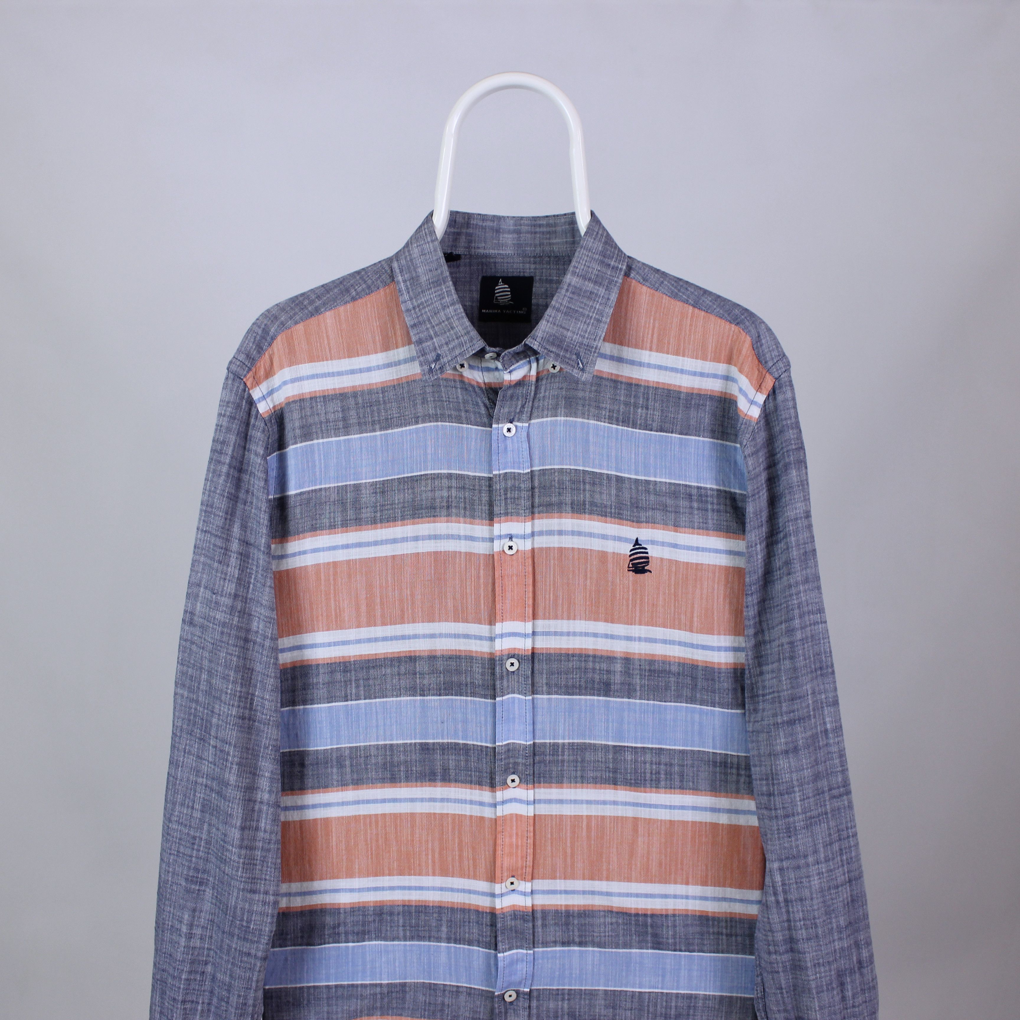 Other marina yachting striped monogram buttons up shirt rarity Size US L / EU 52-54 / 3 - 6 Thumbnail