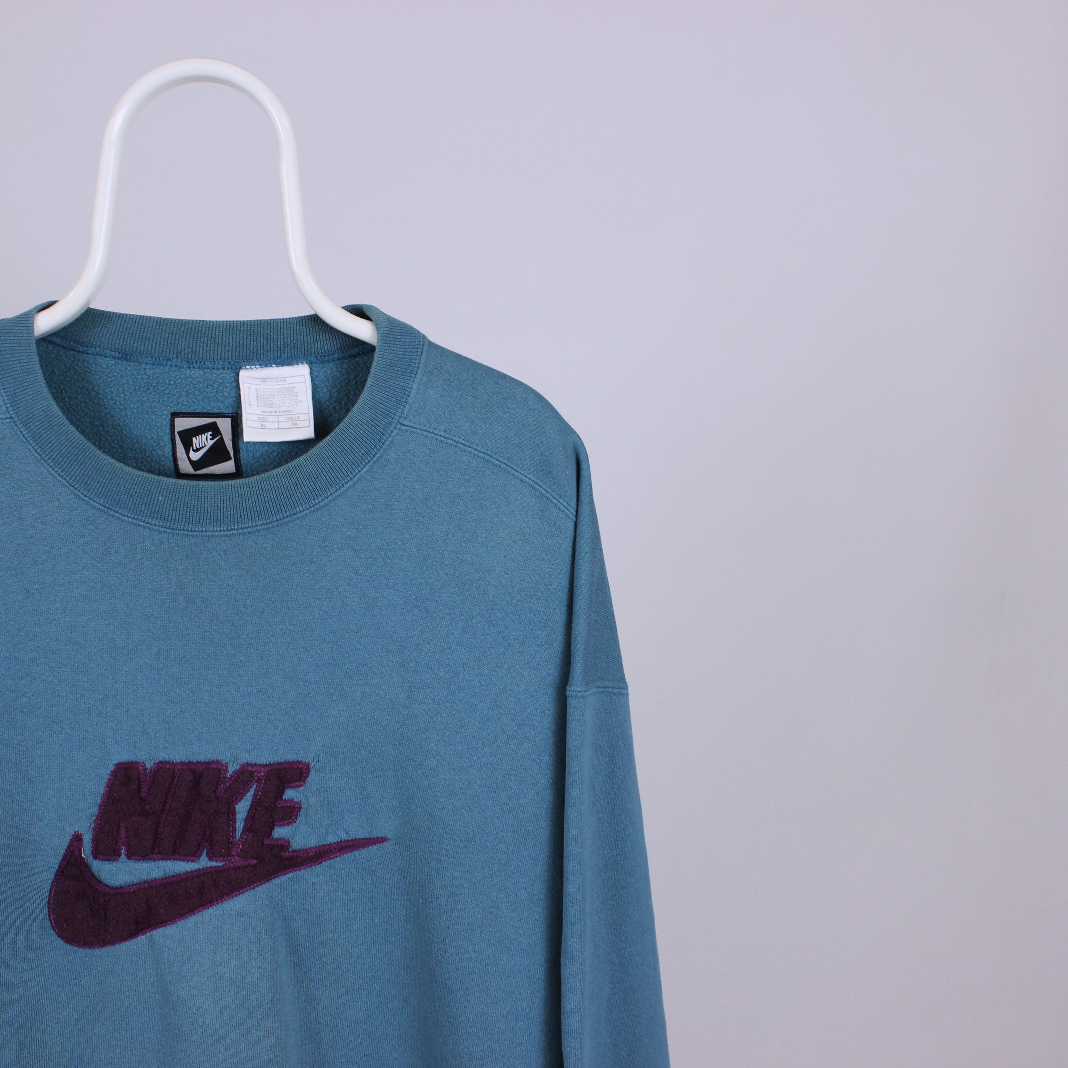 Nike Vintage nike big logo sweatshirt rare legit Size US XL / EU 56 / 4 - 3 Thumbnail