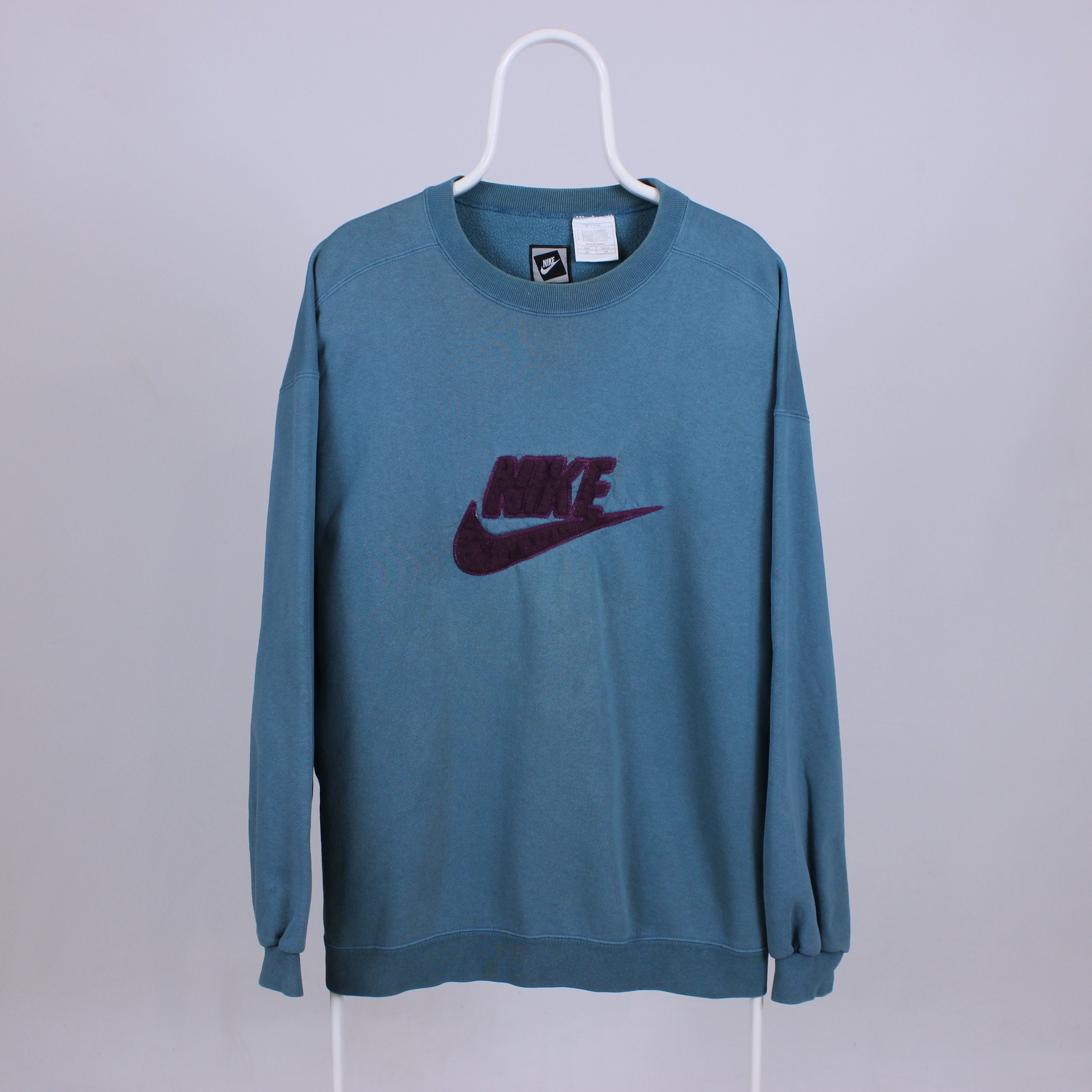 Nike Vintage nike big logo sweatshirt rare legit Size US XL / EU 56 / 4 - 2 Thumbnail