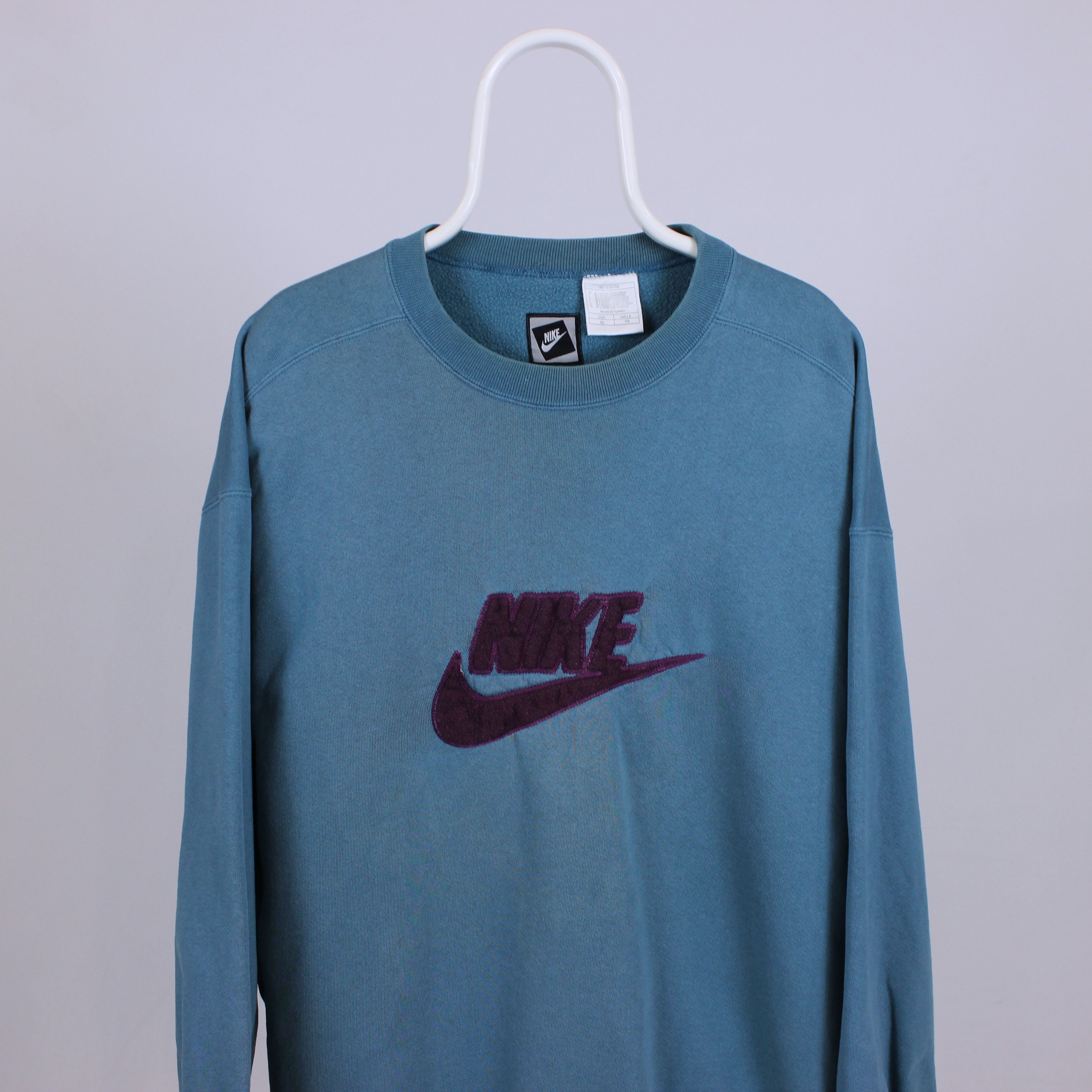 Nike Vintage nike big logo sweatshirt rare legit Size US XL / EU 56 / 4 - 1 Thumbnail