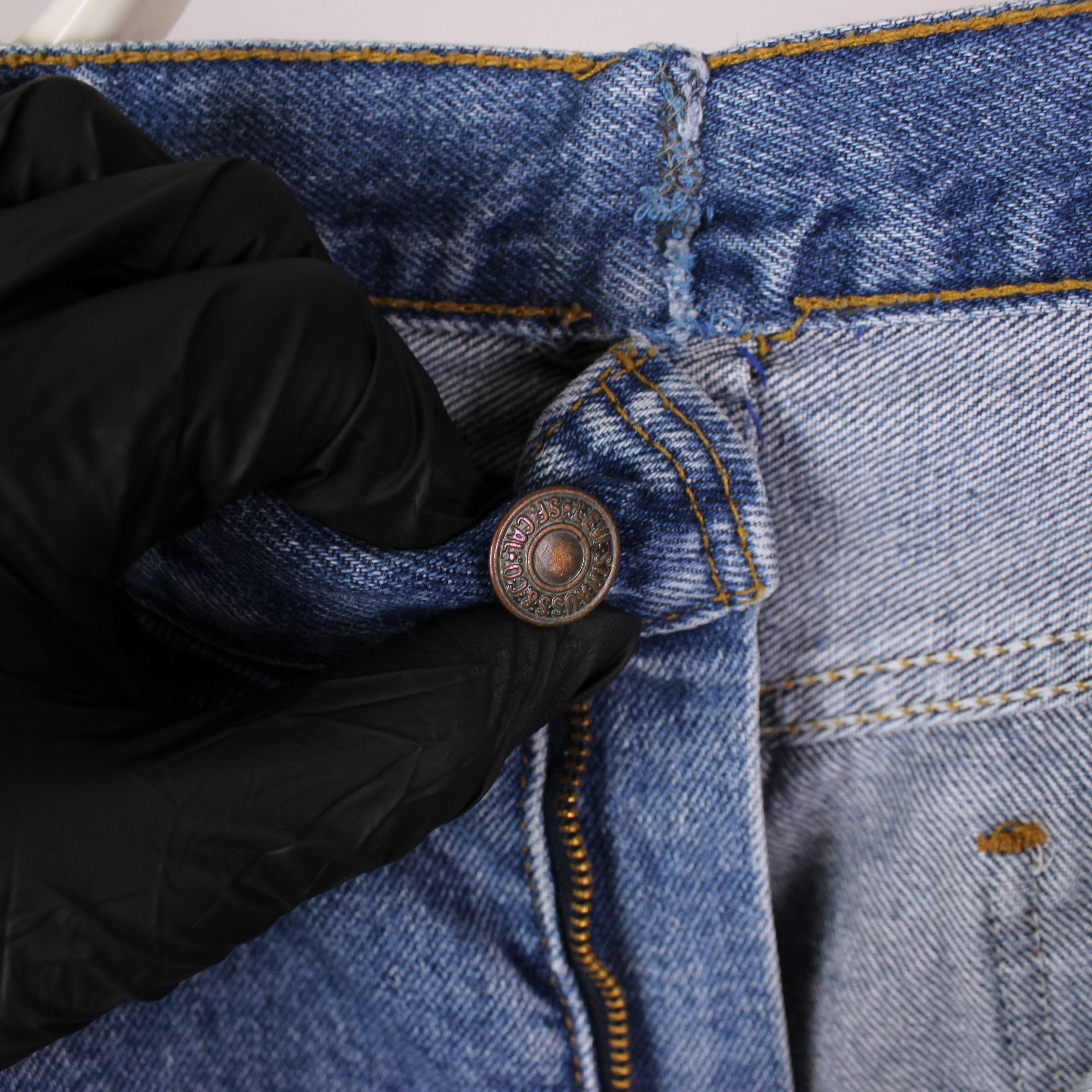 Levi's Vintage levis 627 07 jeans denim blue heavy UK 34 36 Size US 34 / EU 50 - 9 Thumbnail