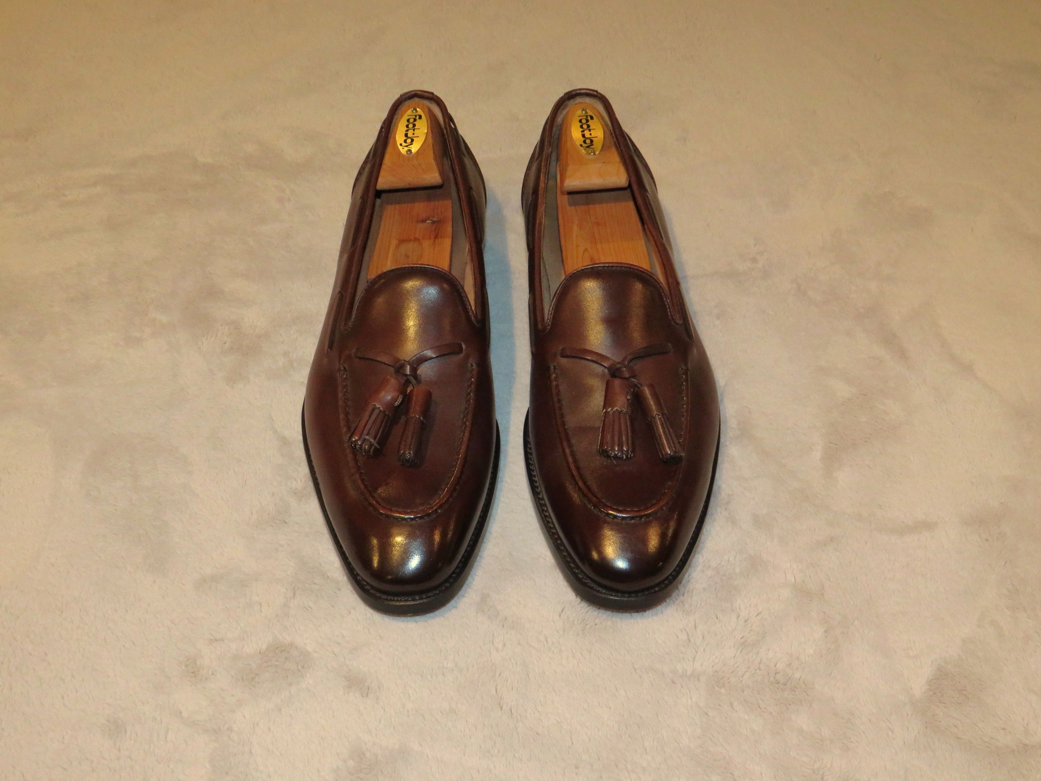 Luther Brown Burnished Calfskin Loafer 11D NWB $1250