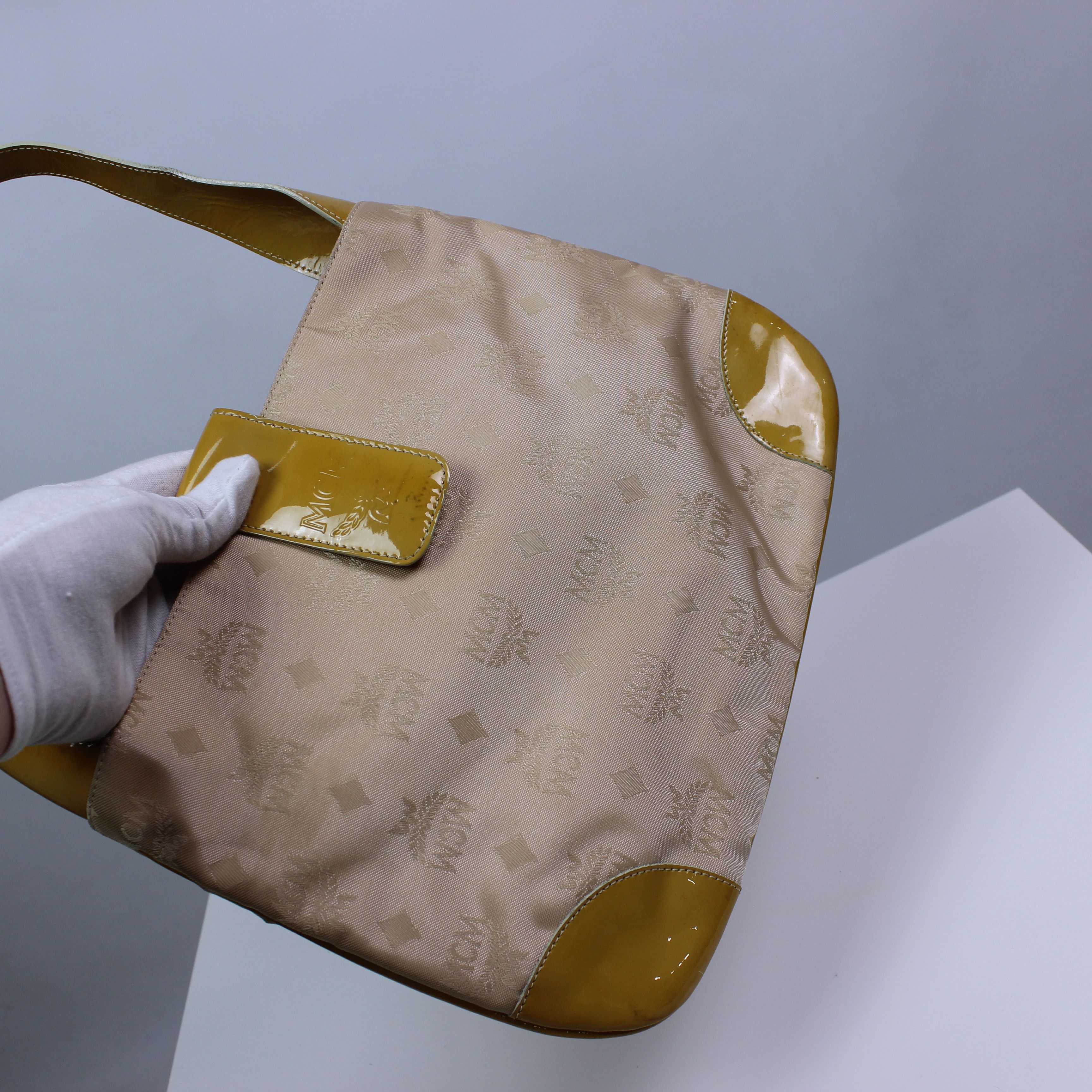 MCM MCM vintage leather handle bags shoulders rarity green Size ONE SIZE - 12 Thumbnail