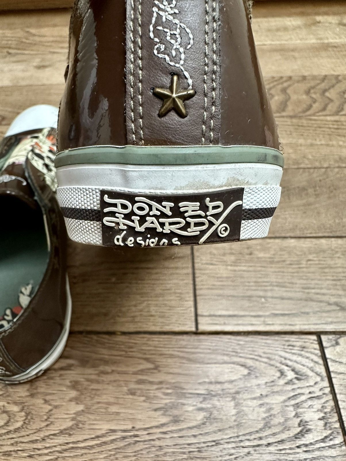 Christian Audigier × Ed Hardy × Vintage 🕸️Vintage Ed Hardy Christian Audigier Sneakers Rare Y2K Skull Size US 11 / EU 44 - 10 Thumbnail
