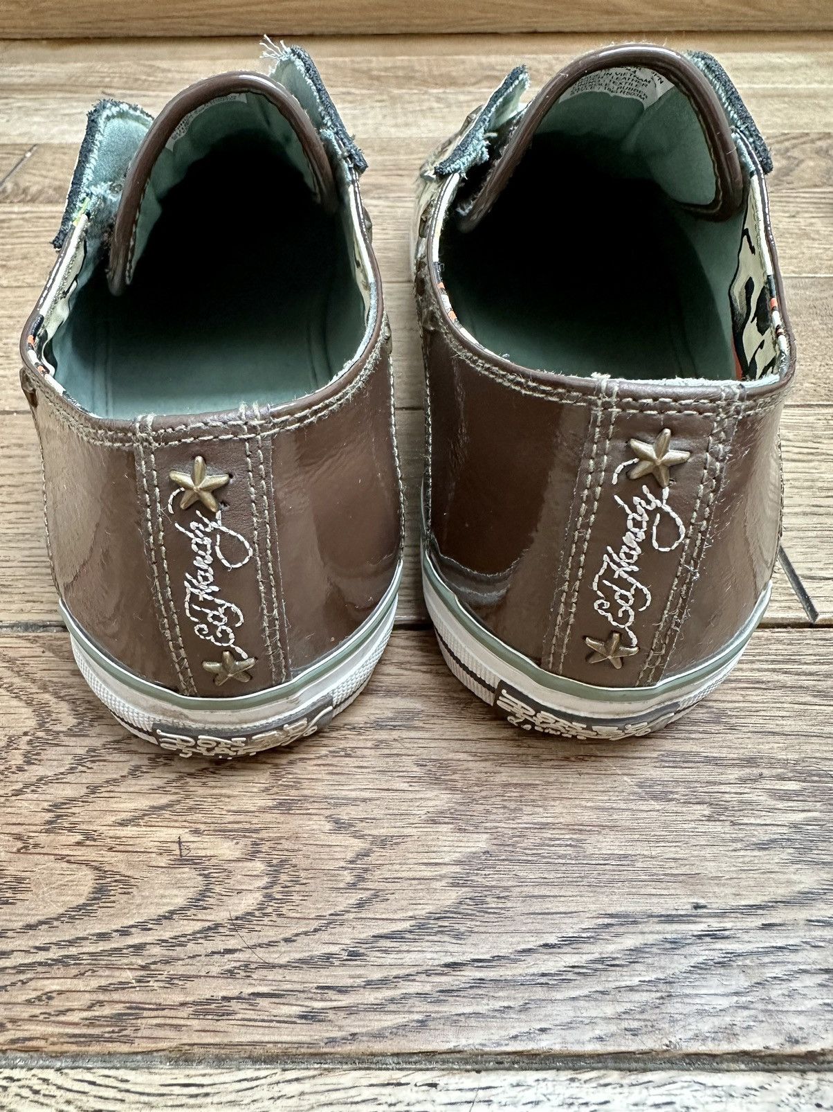 Christian Audigier × Ed Hardy × Vintage 🕸️Vintage Ed Hardy Christian Audigier Sneakers Rare Y2K Skull Size US 11 / EU 44 - 9 Thumbnail