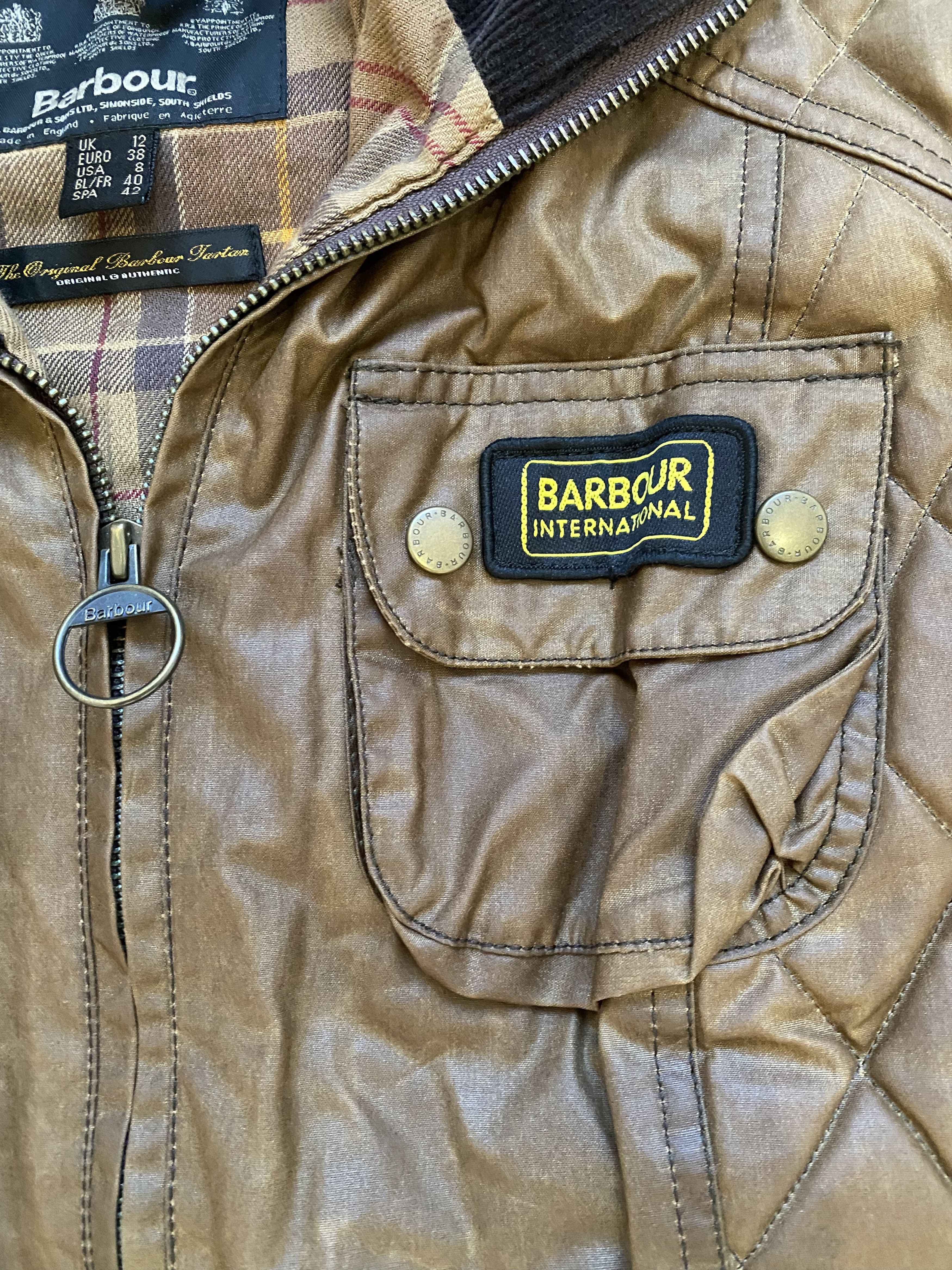 Barbour Barbour International Belted Waxed Jacket Size Us 8 Size M / US 6-8 / IT 42-44 - 4 Thumbnail