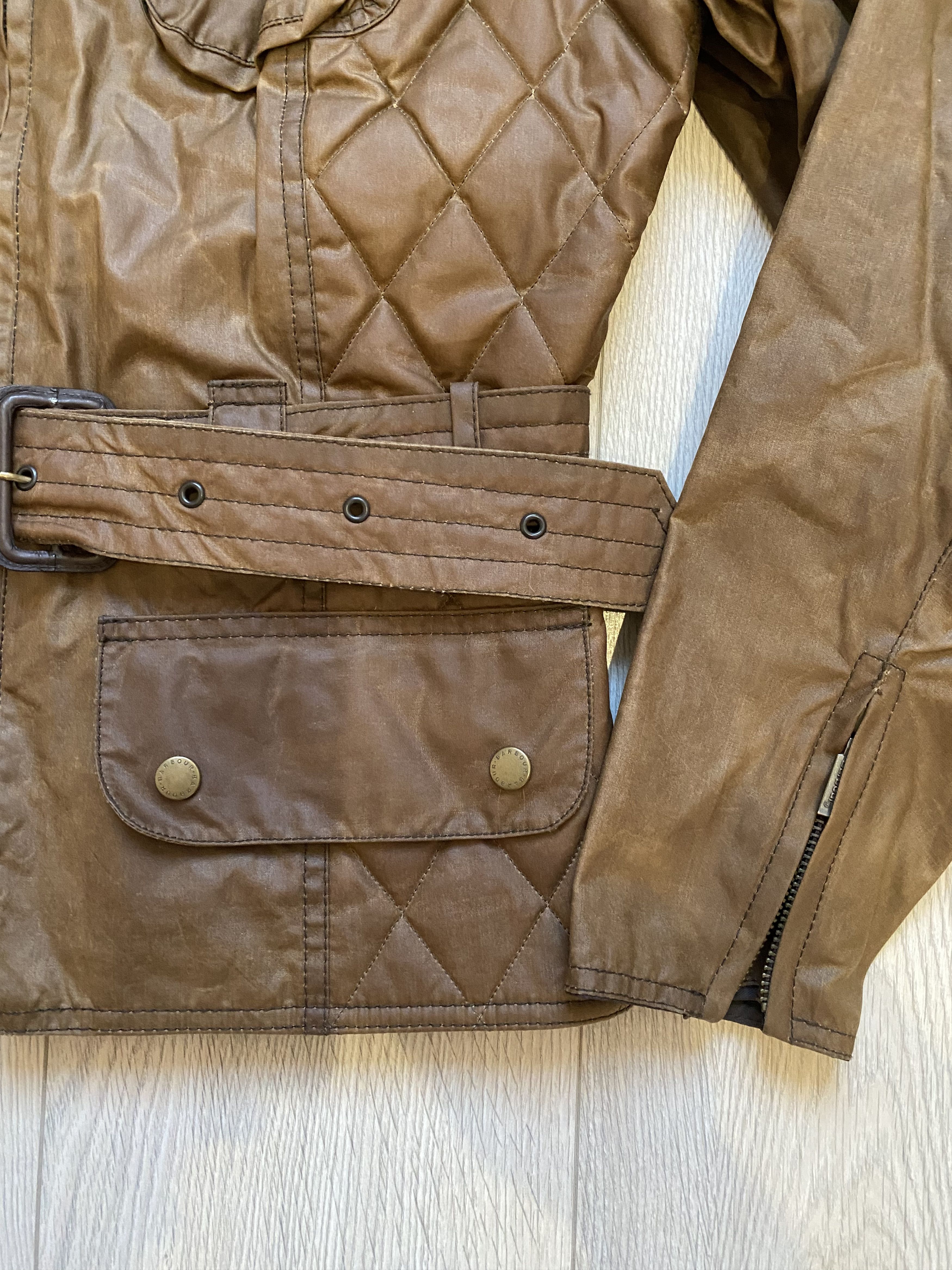 Barbour Barbour International Belted Waxed Jacket Size Us 8 Size M / US 6-8 / IT 42-44 - 3 Thumbnail