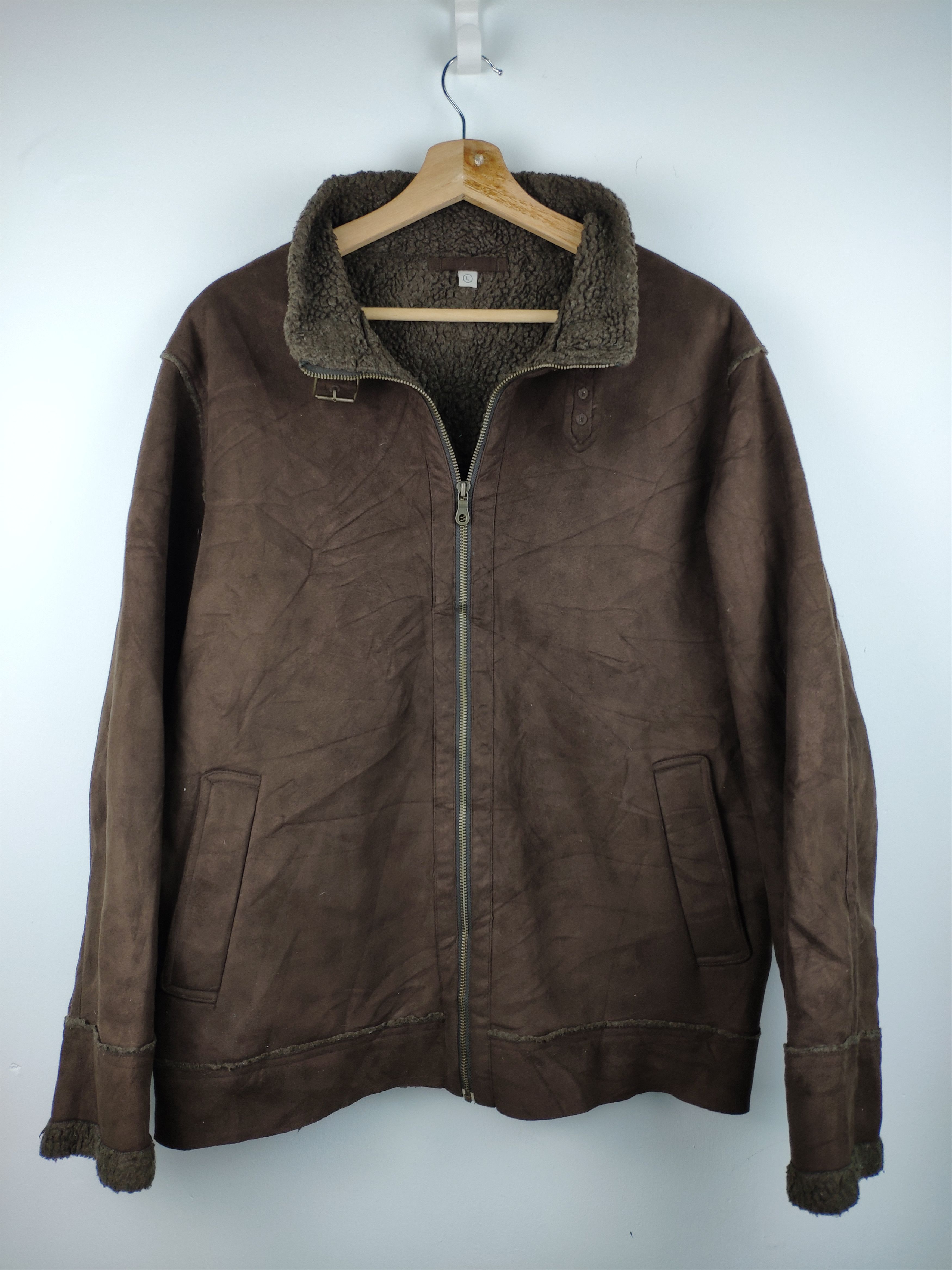 Japanese Brand × Uniqlo × Vintage Uniqlo Jacket Lining Sherpa Jacket Size US M / EU 48-50 / 2 - 1 Thumbnail