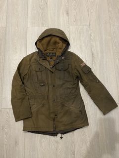 Barbour winter force parka hot sale olive