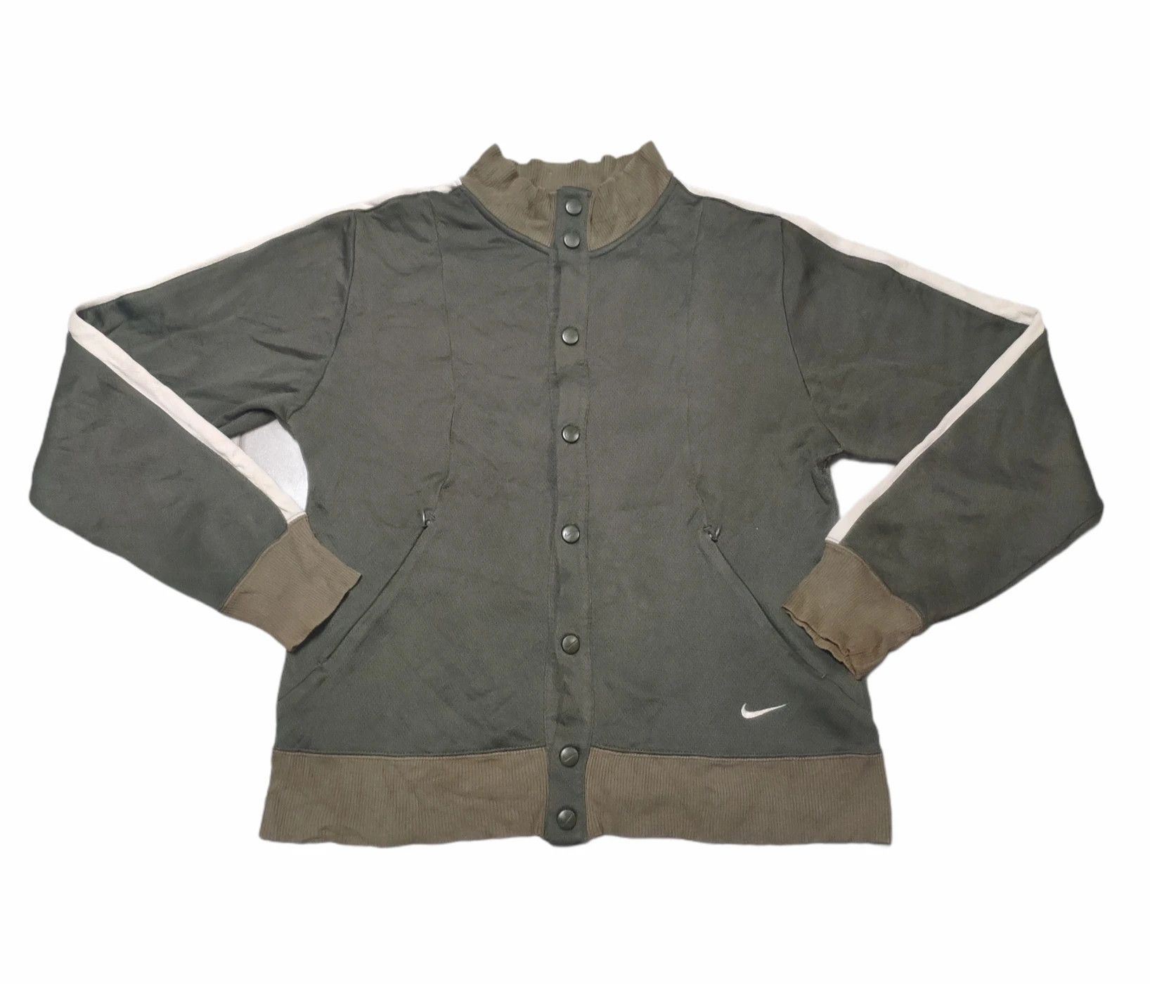 Nike × Vintage Vintage Nike Jacket Varsity Jacket Style Snap Button Size S / US 4 / IT 40 - 1 Thumbnail