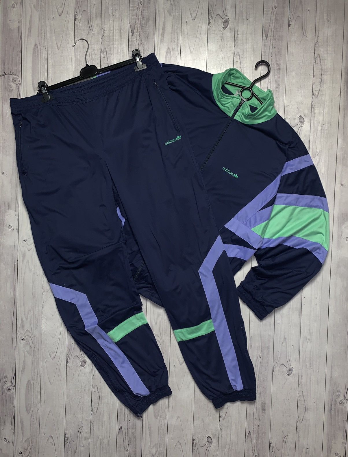 Adidas × Vintage Vintage adidas track suit jacket joggers size XL retro Size US XL / EU 56 / 4 - 1 Thumbnail