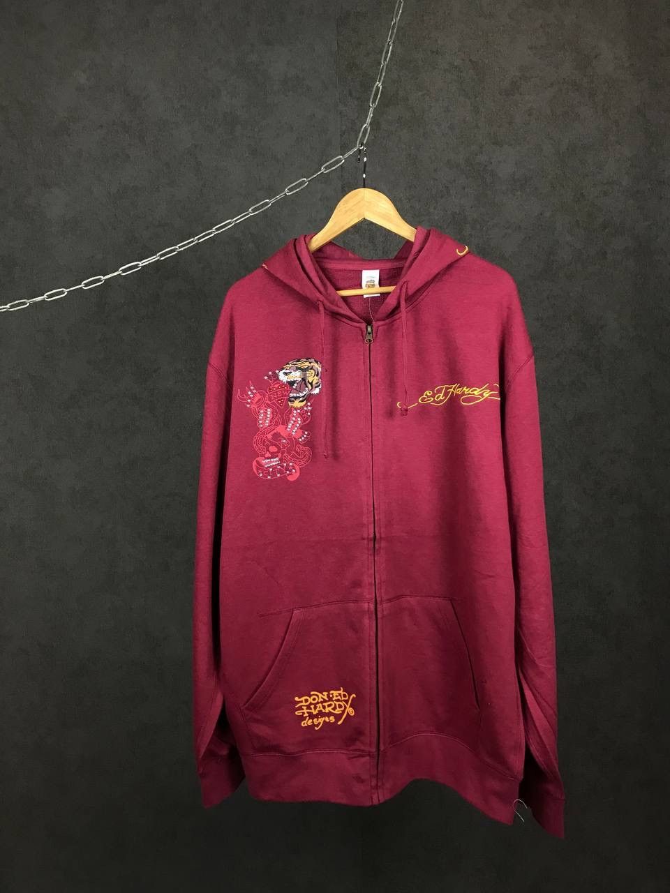 Ed Hardy Ed Hardy Christian Audigier designer overprinted hoodie Size US XXL / EU 58 / 5 - 1 Thumbnail