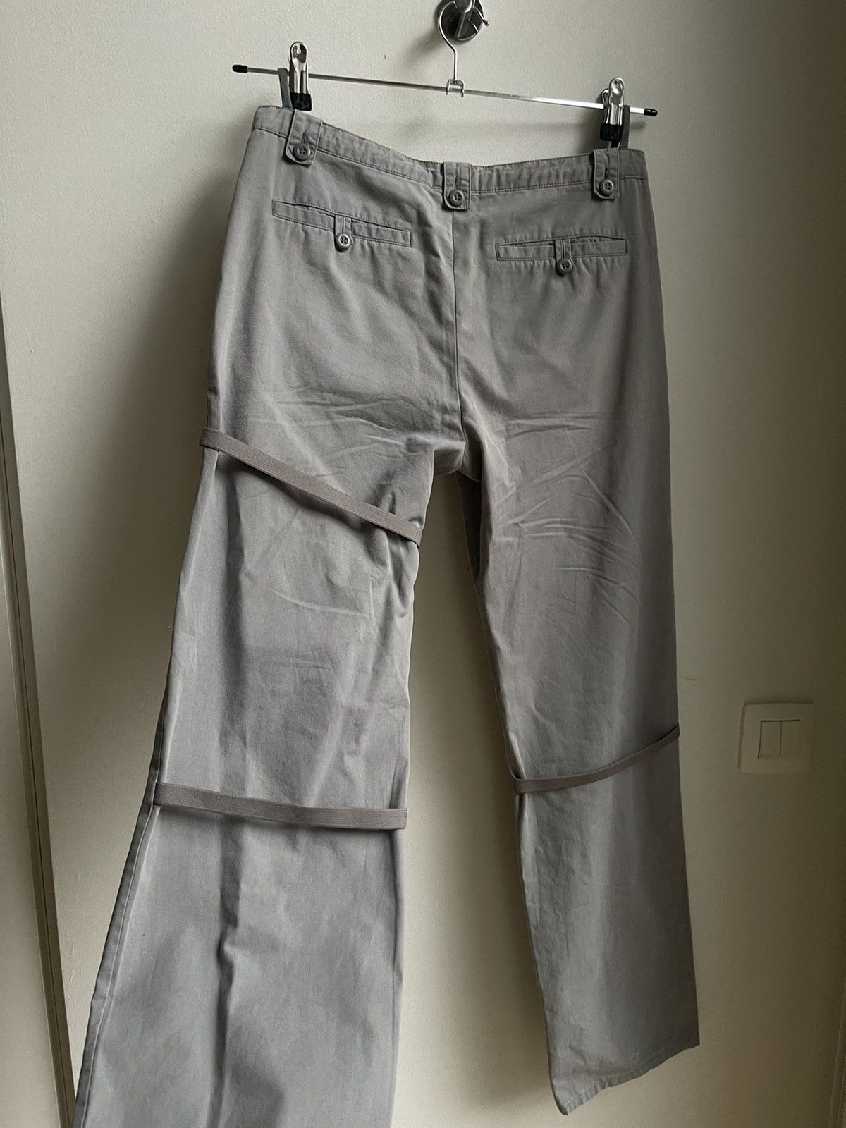 image of Helmut Lang Ss99 Bondage Pants in Grey, Men's (Size 29)