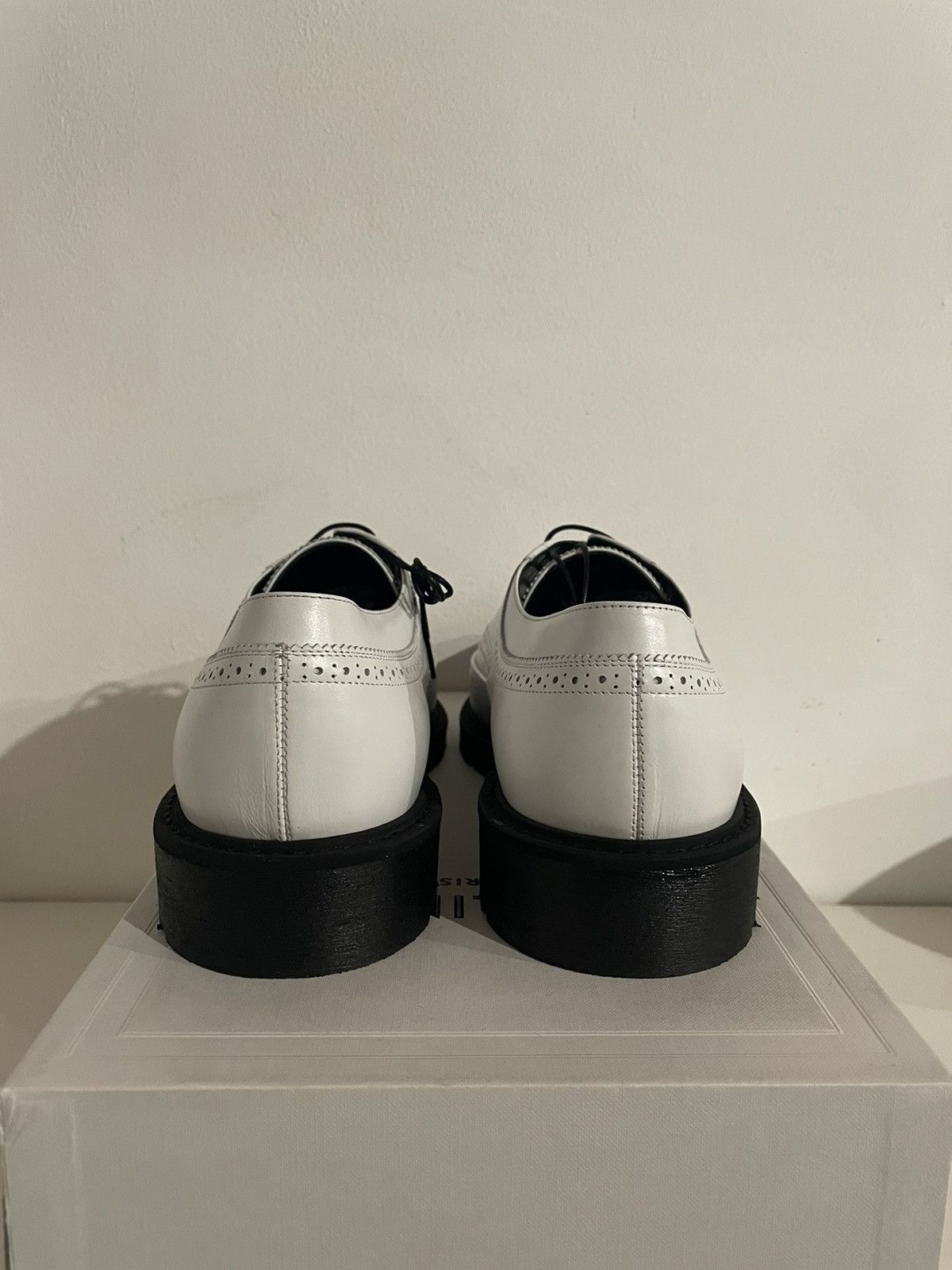 NEED GONE - RARE FW19 DERBY BROGUE WHITE CREEPERS