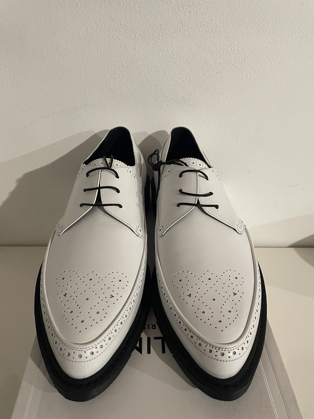 NEED GONE - RARE FW19 DERBY BROGUE WHITE CREEPERS