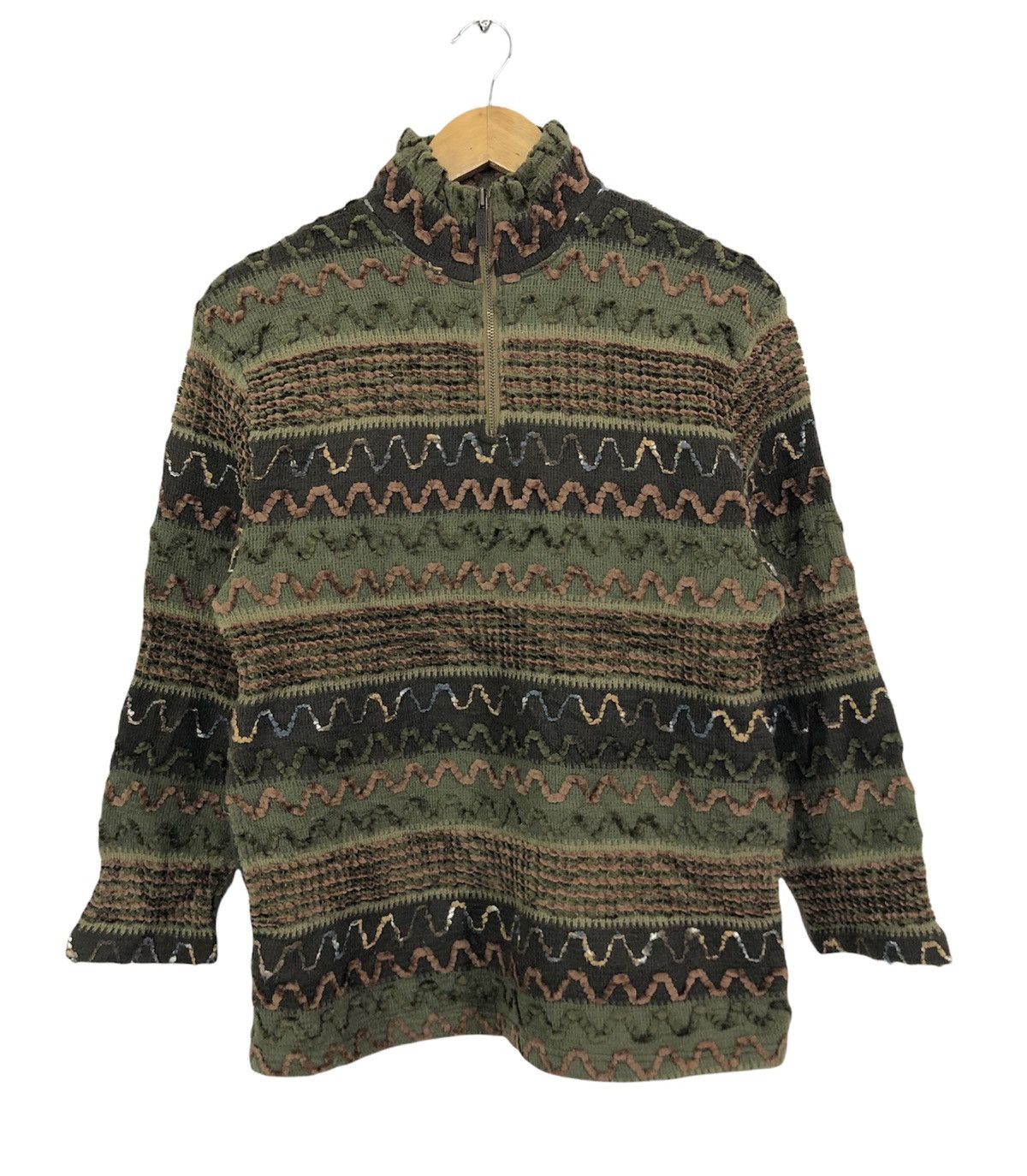 Japanese Brand Bashecinq Femme Paris Half Zipper Sweater Size US M / EU 48-50 / 2 - 1 Thumbnail