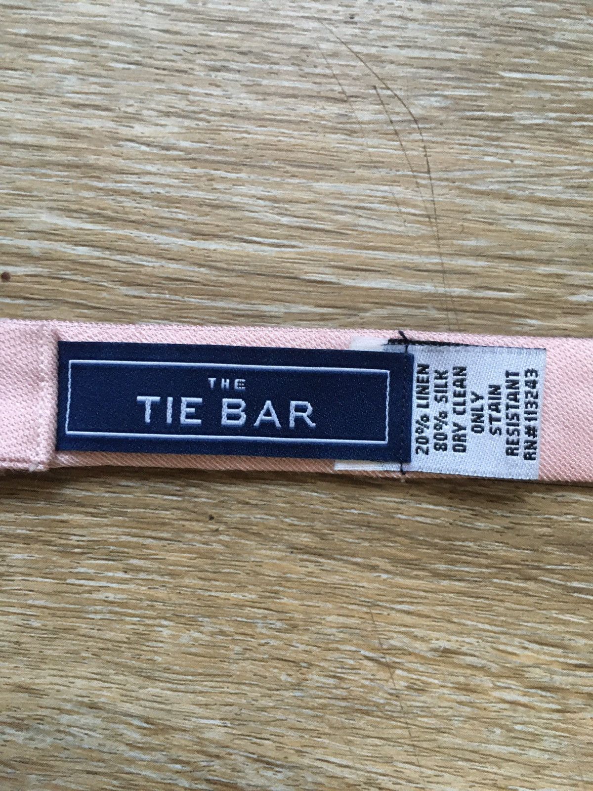 The Tie Bar Tie Bar Silk Linen Tie Pink Polka Dots Adjustable Size ONE SIZE - 2 Thumbnail