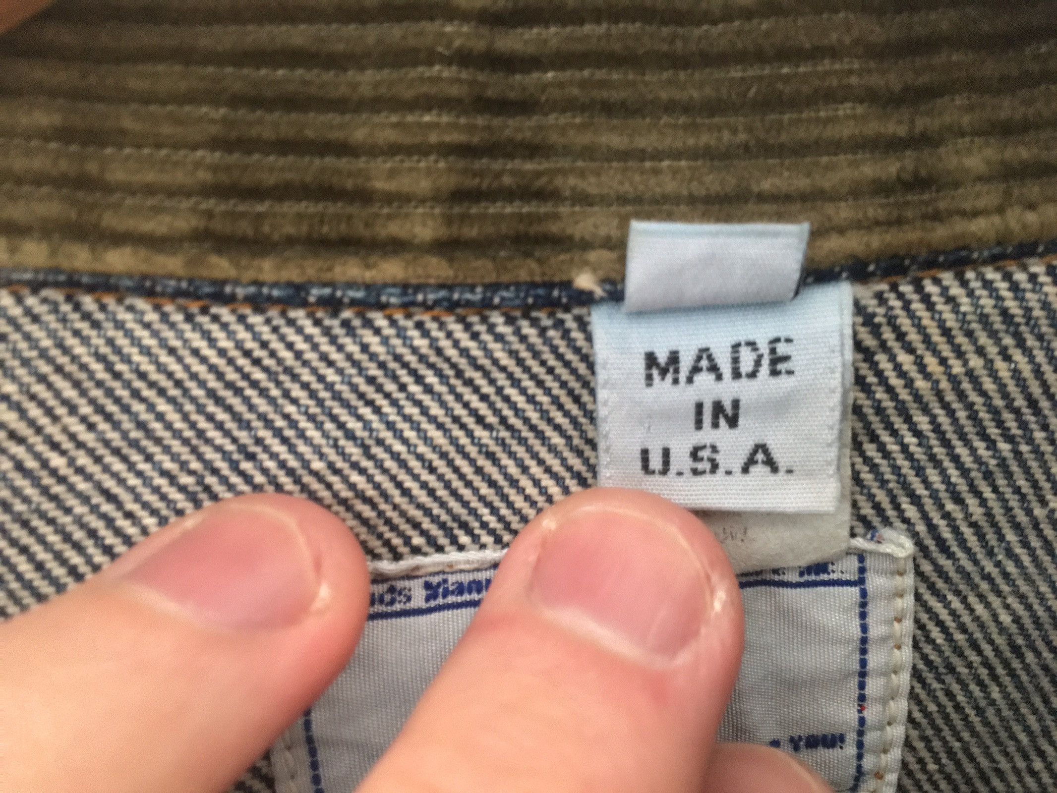 Vintage Denim Trucker Barn Corduroy USA 70s 80s 90s Chore Union Size US M / EU 48-50 / 2 - 5 Thumbnail