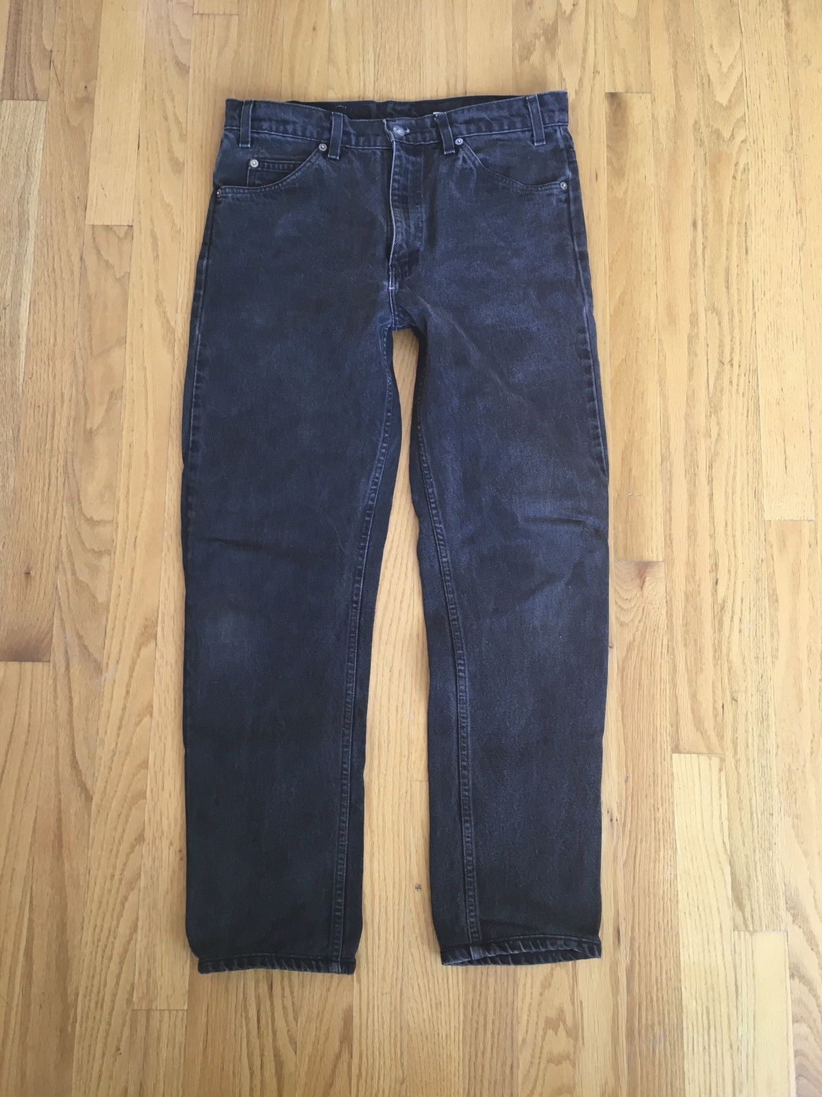 Levi's Vintage 90s Made in USA Black Levis 505 80s Goth Grunge Size US 32 / EU 48 - 2 Thumbnail