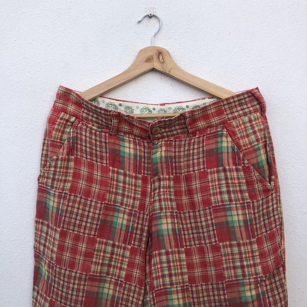 Japanese Brand PATCH WORK TARTAN DESIGN OSHKOSH SHORT PANTS Size US 32 / EU 48 - 3 Thumbnail