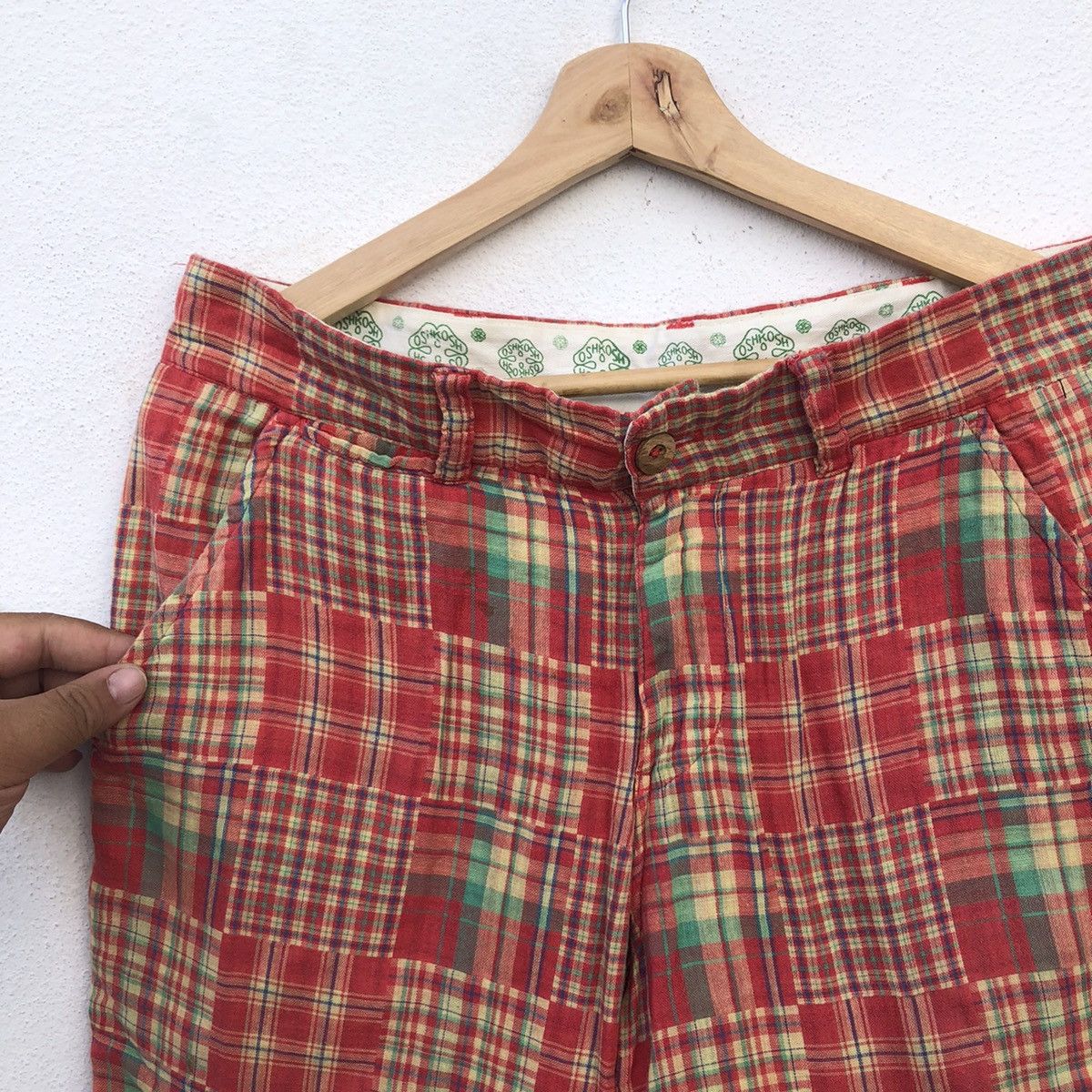Japanese Brand PATCH WORK TARTAN DESIGN OSHKOSH SHORT PANTS Size US 32 / EU 48 - 4 Thumbnail