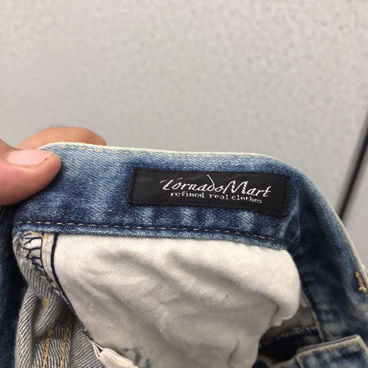 Japanese Brand ACID WASH DESIGN DENIM TORNADO MART REFINED REAL CLOTHES Size US 35 - 13 Thumbnail