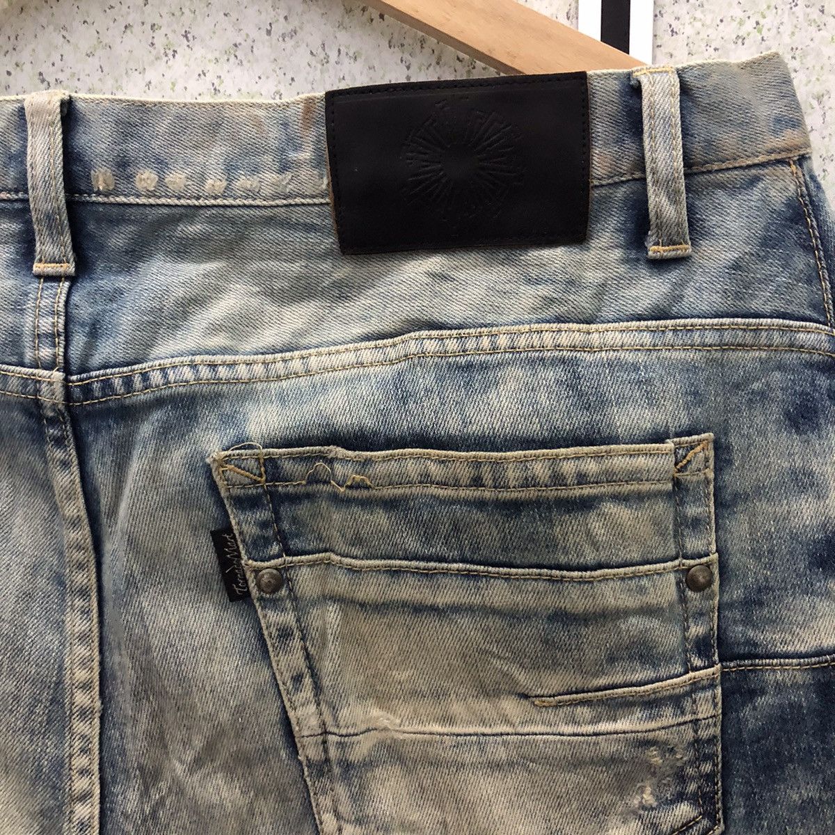 Japanese Brand ACID WASH DESIGN DENIM TORNADO MART REFINED REAL CLOTHES Size US 35 - 11 Thumbnail