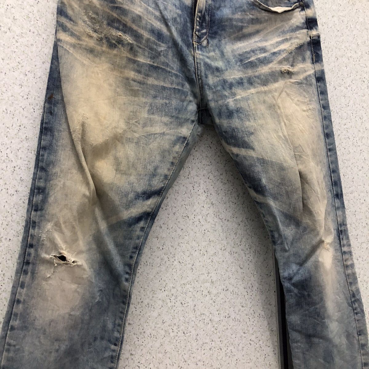 Japanese Brand ACID WASH DESIGN DENIM TORNADO MART REFINED REAL CLOTHES Size US 35 - 5 Thumbnail