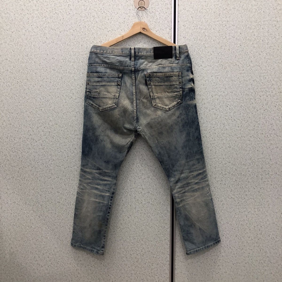 Japanese Brand ACID WASH DESIGN DENIM TORNADO MART REFINED REAL CLOTHES Size US 35 - 8 Thumbnail