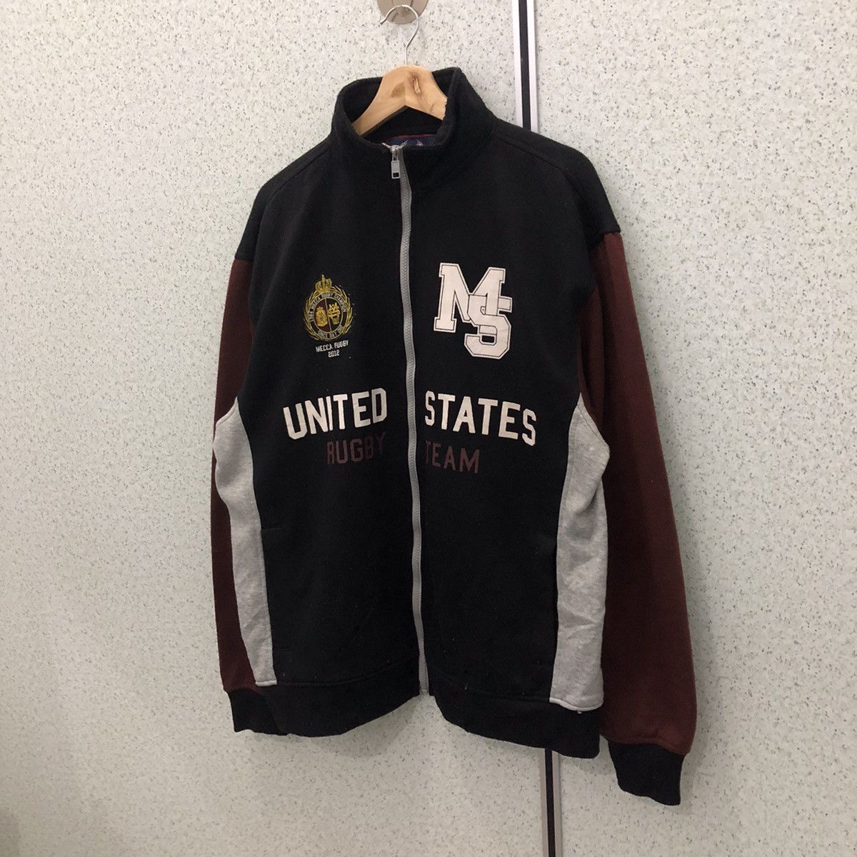 Japanese Brand ZIPPER JACKET RUGBY TEAM USA FLAG BIG LOGO Size US XL / EU 56 / 4 - 3 Thumbnail