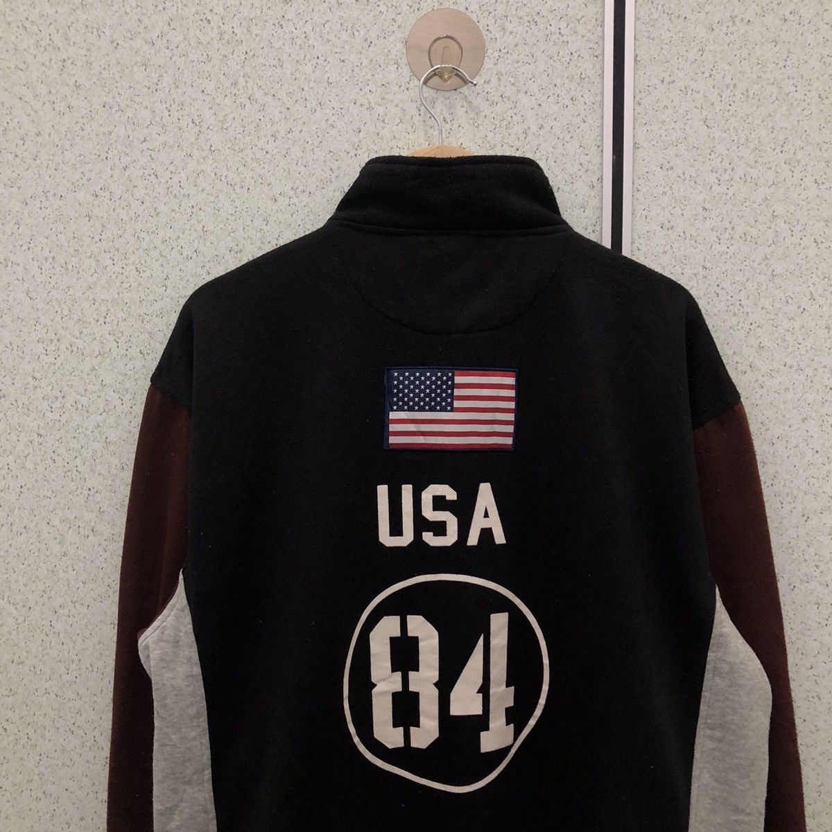 Japanese Brand ZIPPER JACKET RUGBY TEAM USA FLAG BIG LOGO Size US XL / EU 56 / 4 - 8 Thumbnail