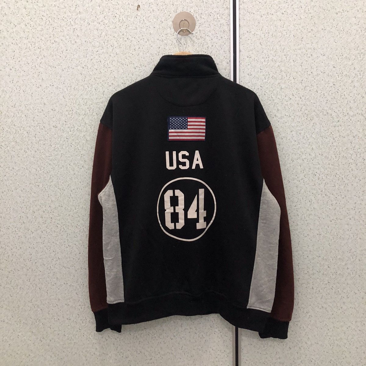 Japanese Brand ZIPPER JACKET RUGBY TEAM USA FLAG BIG LOGO Size US XL / EU 56 / 4 - 2 Thumbnail