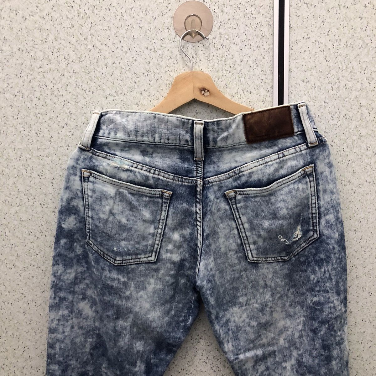 Japanese Brand ACID WASH SKINNY DENIM MOUSSY MADE IN JAPAN Size US 31 - 10 Thumbnail