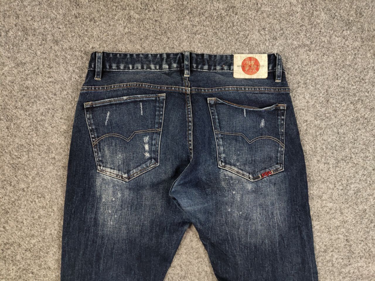 Japanese Brand Vintage 90's Retro Japanese Selvedge Distressed Denim Jeans Size US 31 - 17 Thumbnail