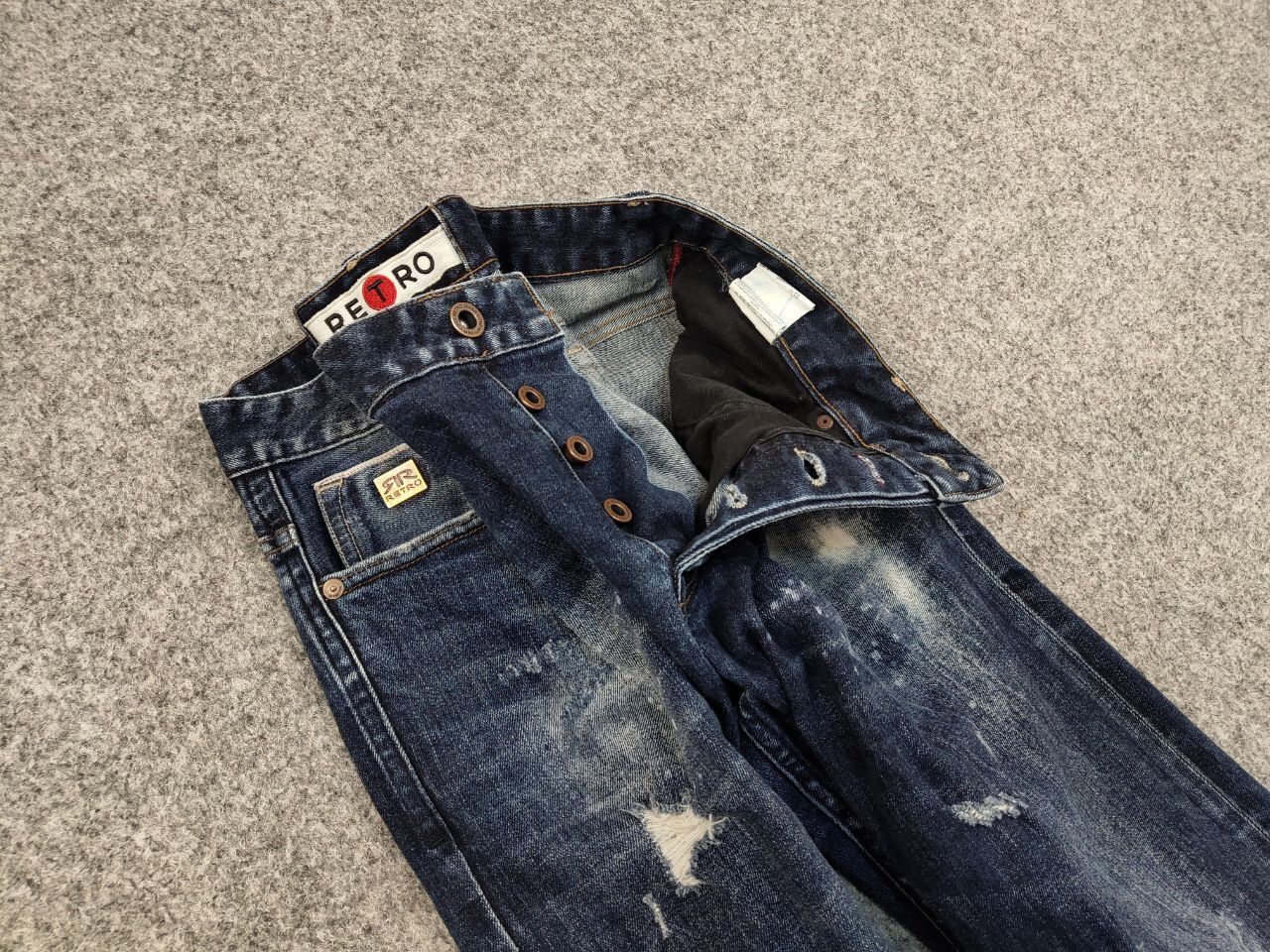 Japanese Brand Vintage 90's Retro Japanese Selvedge Distressed Denim Jeans Size US 31 - 14 Thumbnail