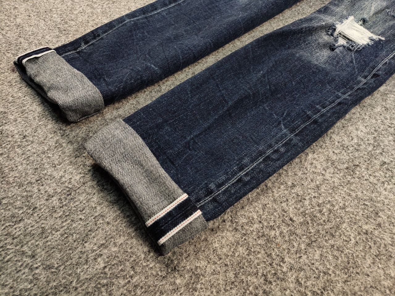 Japanese Brand Vintage 90's Retro Japanese Selvedge Distressed Denim Jeans Size US 31 - 7 Thumbnail