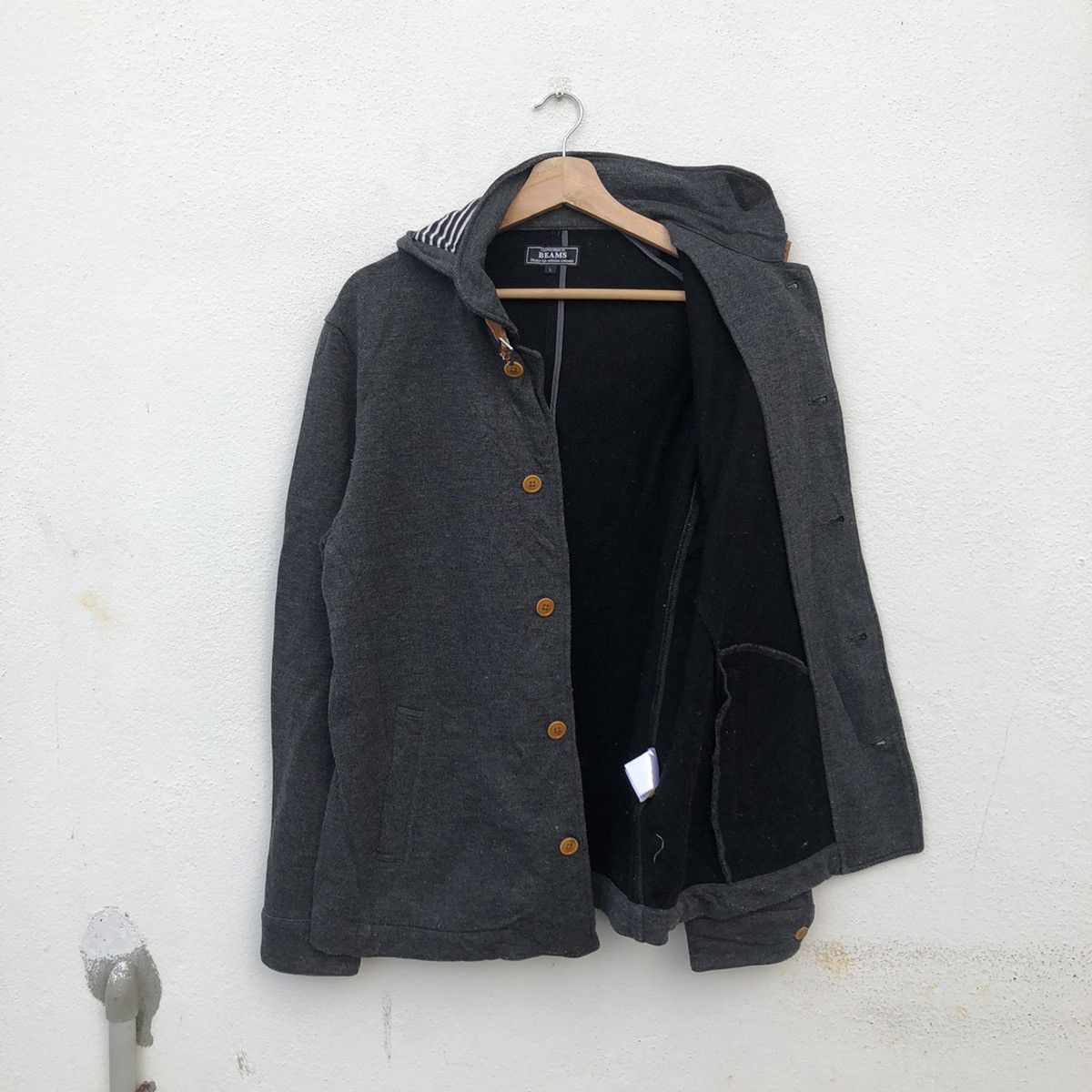 Beams Plus BUTTON JACKET BEAMS FABRIC OF JAPAN Size US L / EU 52-54 / 3 - 11 Thumbnail