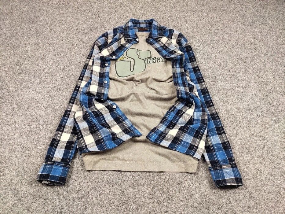 Flannel Vintage Flannel Shirt Travis Scott Style Streetwear Hype Size US L / EU 52-54 / 3 - 2 Thumbnail