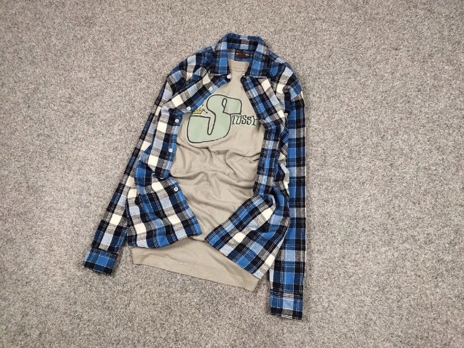 Flannel Vintage Flannel Shirt Travis Scott Style Streetwear Hype Size US L / EU 52-54 / 3 - 3 Thumbnail