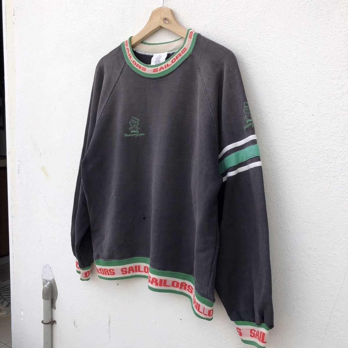 Japanese Brand VINTAGE CREWNECK SAILORS SIDE TAPE DESIGN Size US M / EU 48-50 / 2 - 5 Thumbnail