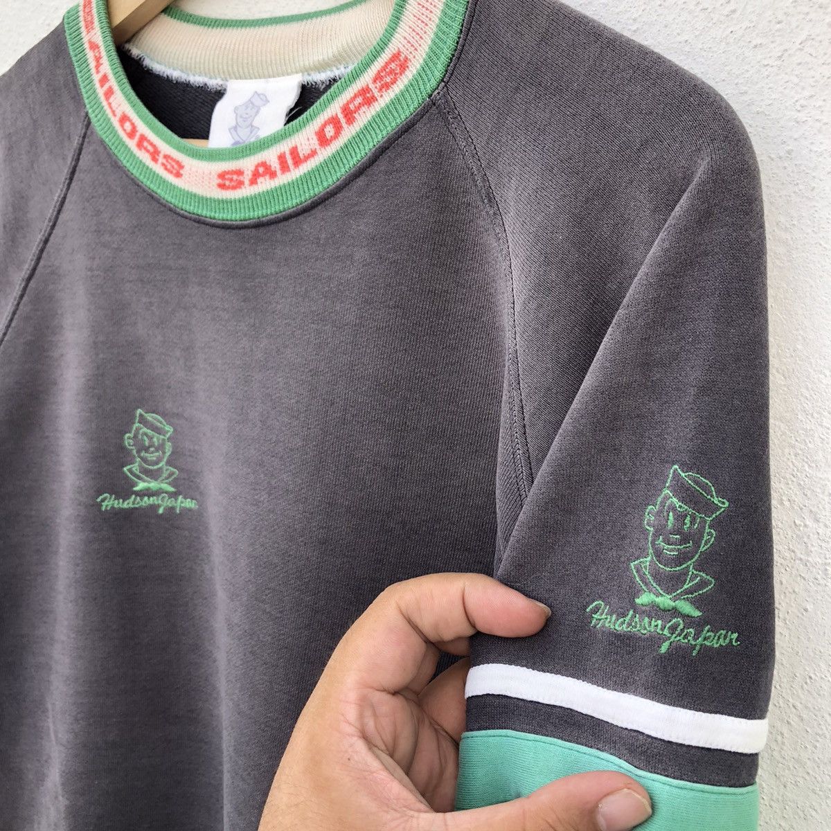 Japanese Brand VINTAGE CREWNECK SAILORS SIDE TAPE DESIGN Size US M / EU 48-50 / 2 - 6 Thumbnail