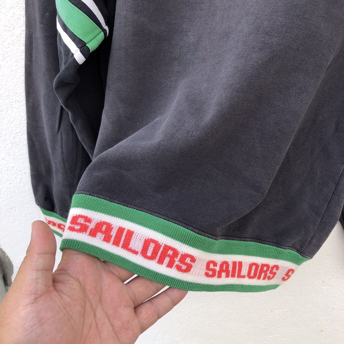 Japanese Brand VINTAGE CREWNECK SAILORS SIDE TAPE DESIGN Size US M / EU 48-50 / 2 - 9 Thumbnail