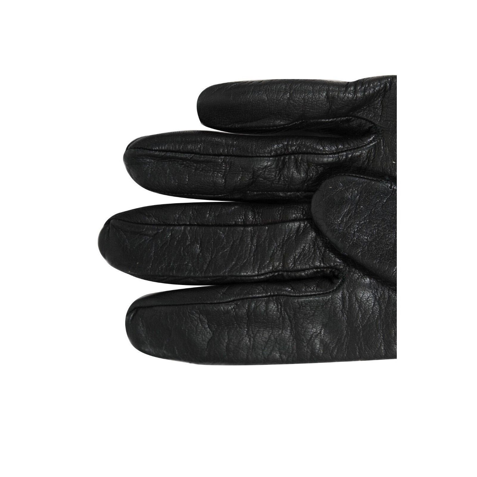 Malo Gloves Size 7.5 Black 100% Leather Cashmere Size ONE SIZE - 4 Thumbnail