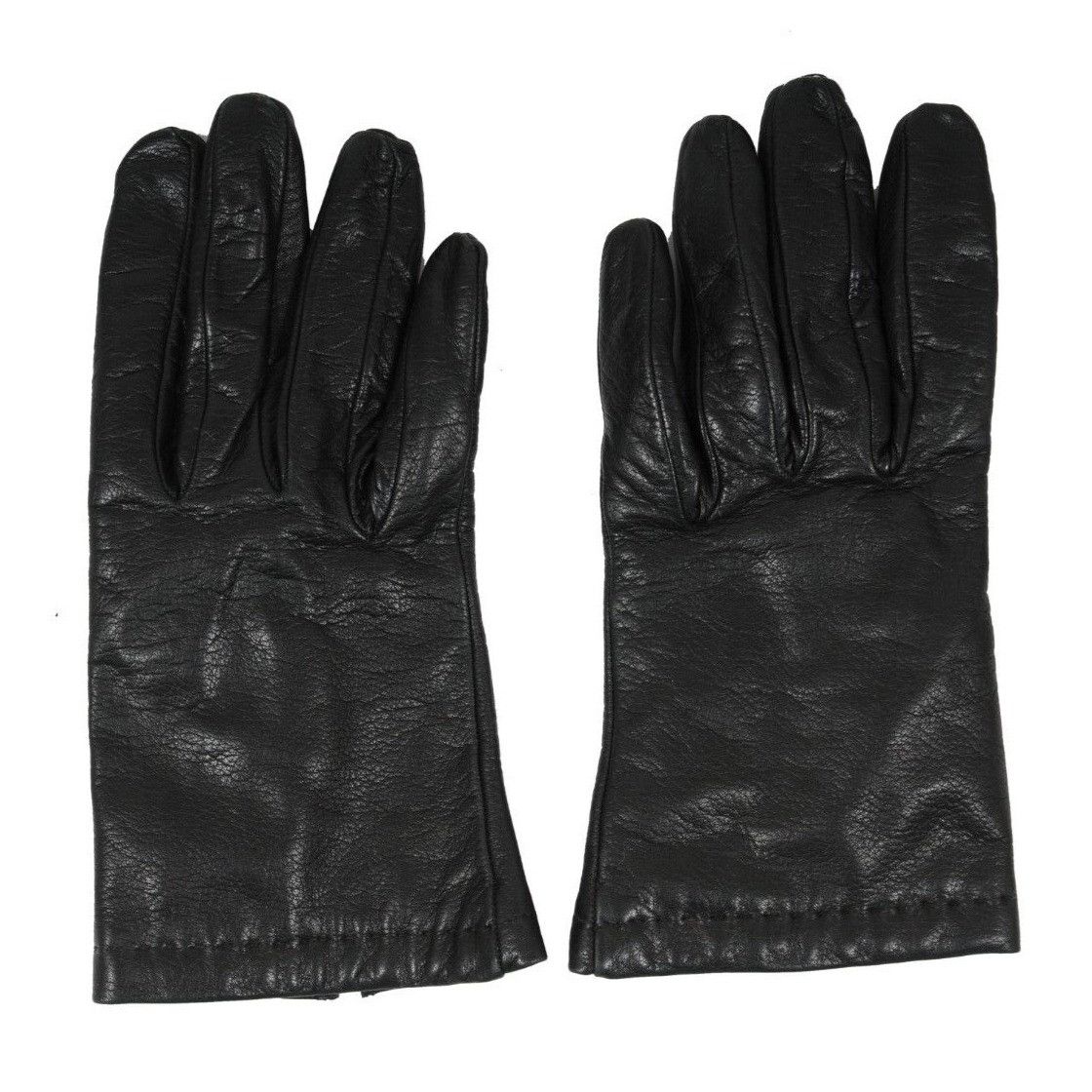 Malo Gloves Size 7.5 Black 100% Leather Cashmere Size ONE SIZE - 14 Thumbnail