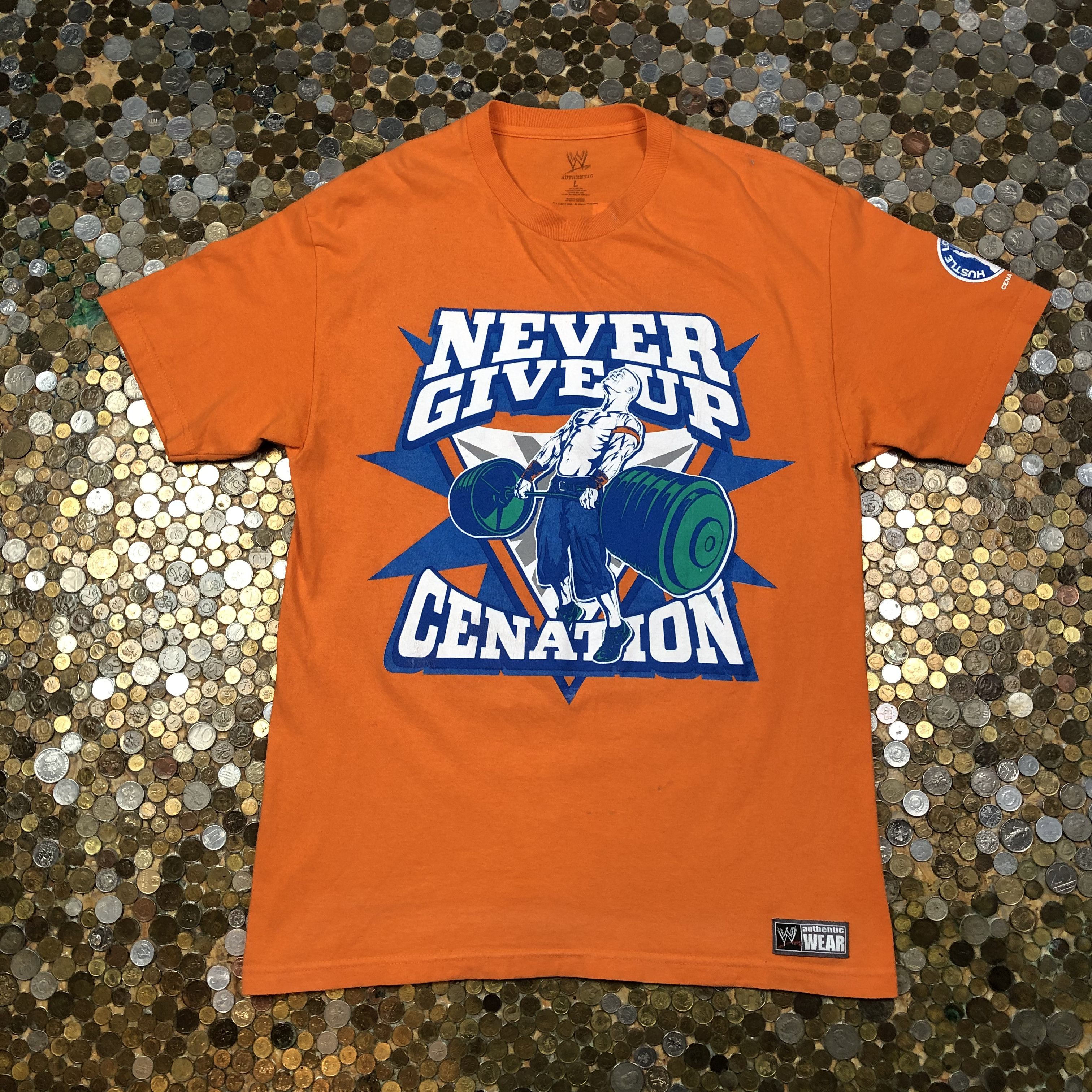 Vintage JOHN CENA Never give up cenation WWE authentic t-shirt | Grailed