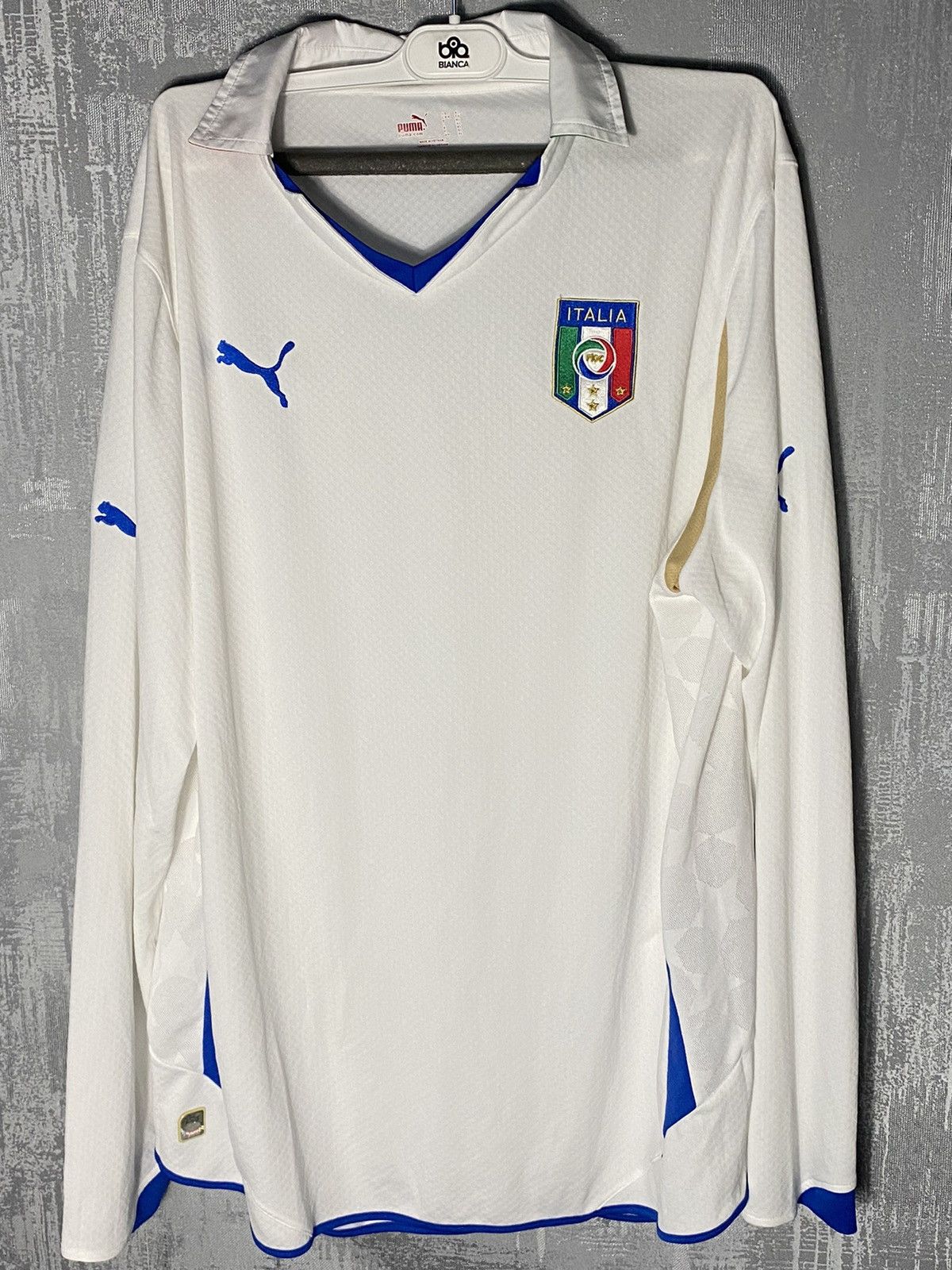 image of Fifa World Cup x Puma 2010 Vintage Italy National Team Puma Soccer Jersey Away in White (Size XL)