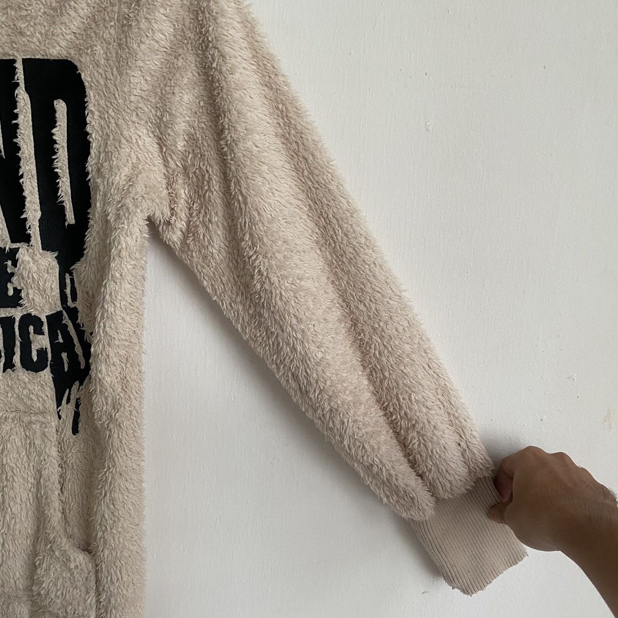Japanese Brand × Vintage OFFER🔥Vintage Sherpa Hoodies Sherpa Big Logo Size US M / EU 48-50 / 2 - 5 Thumbnail