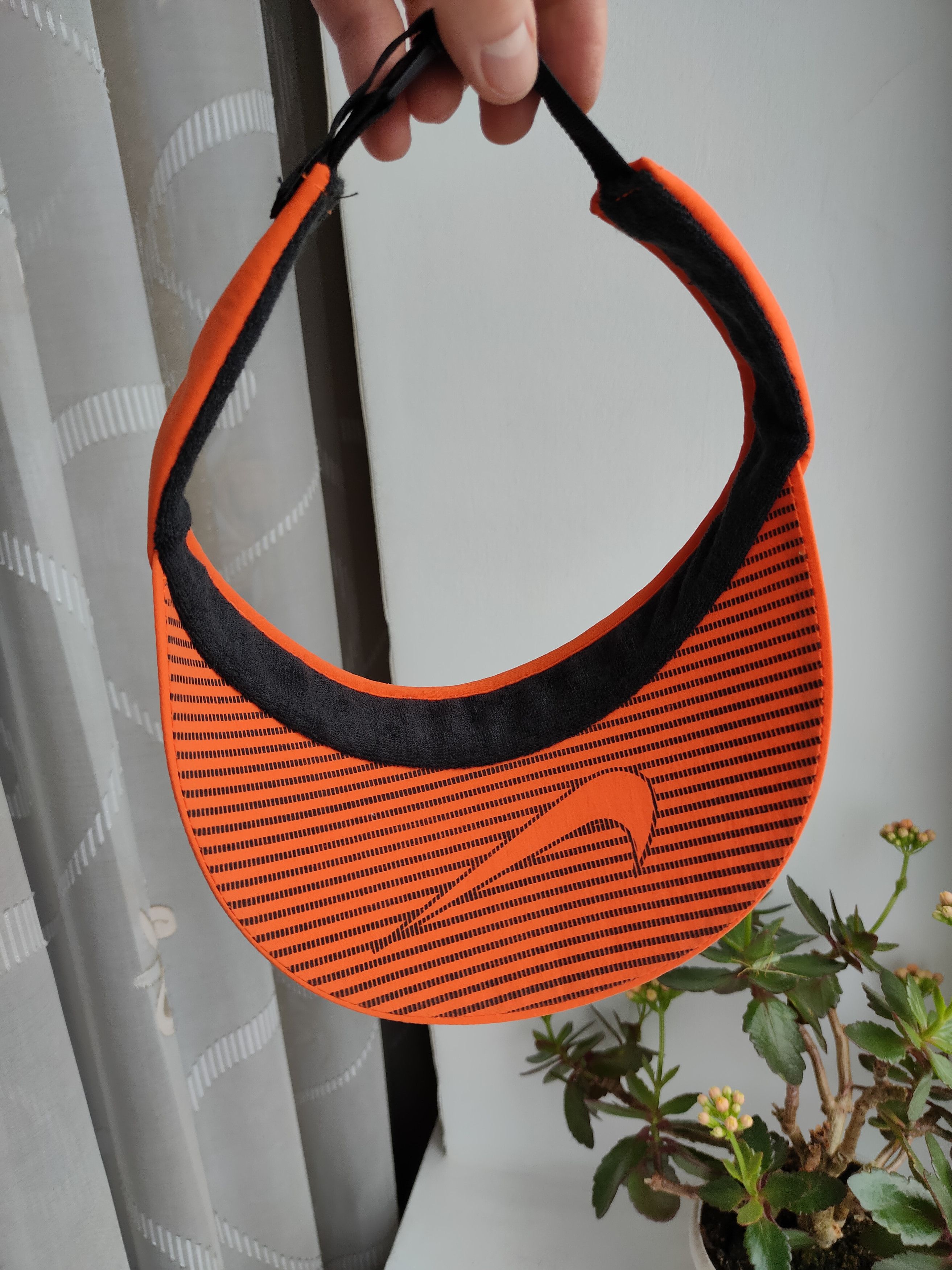 Nike Vintage Nike Tennis Visor Orange Cap Hat Visor Nike Size ONE SIZE - 4 Thumbnail