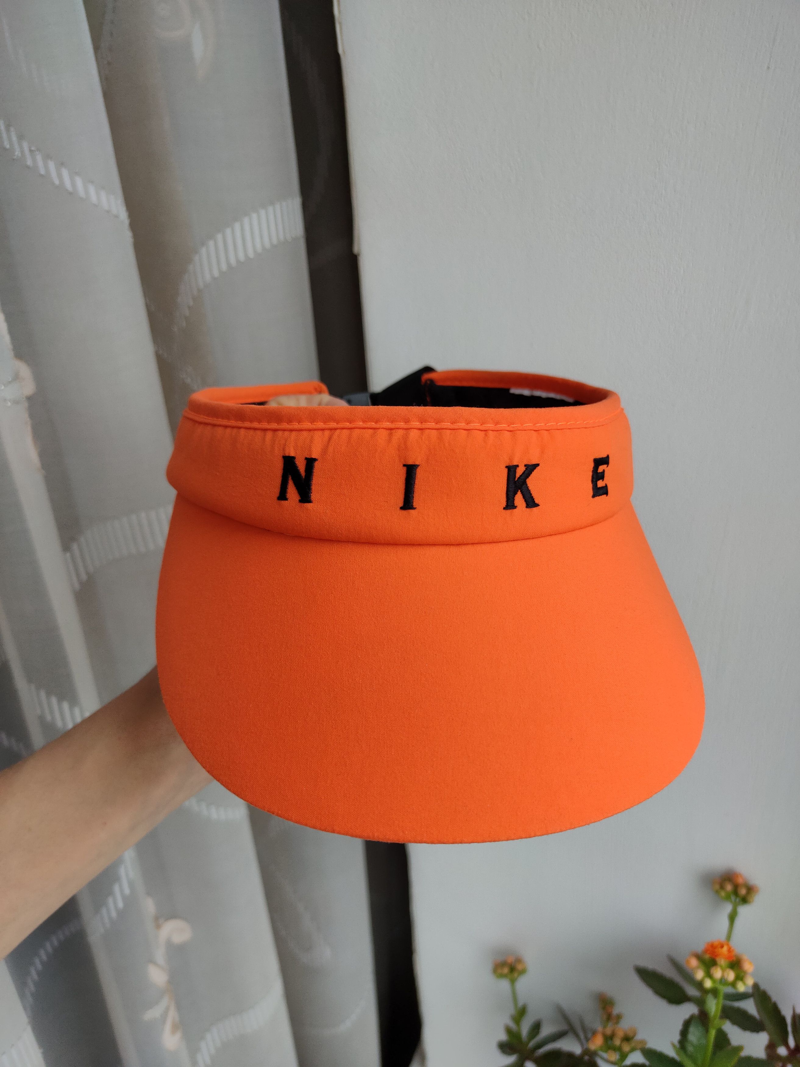Nike Vintage Nike Tennis Visor Orange Cap Hat Visor Nike Size ONE SIZE - 6 Thumbnail